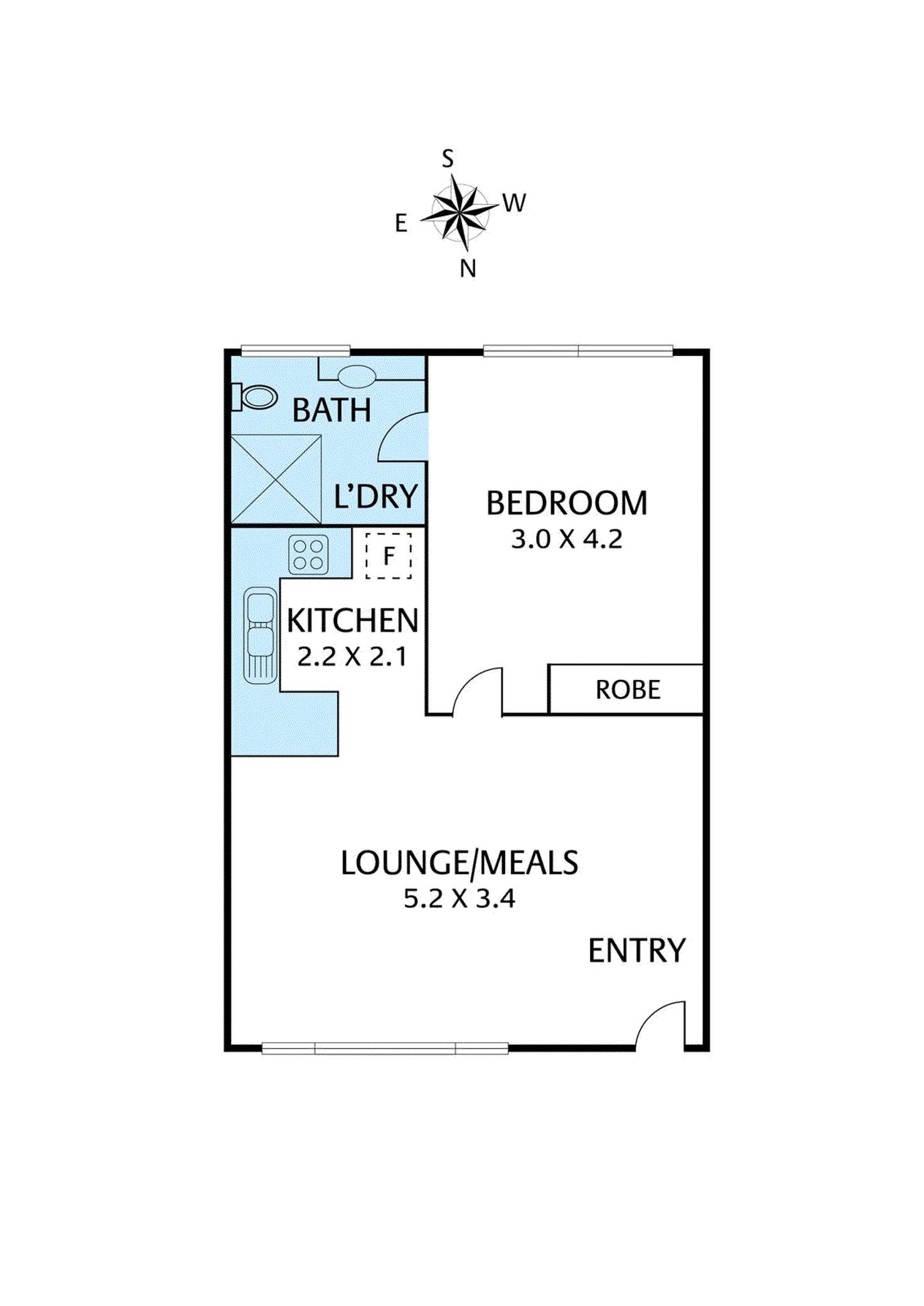 Floorplan of Homely apartment listing, 13/34 Elphin Grove, Hawthorn VIC 3122