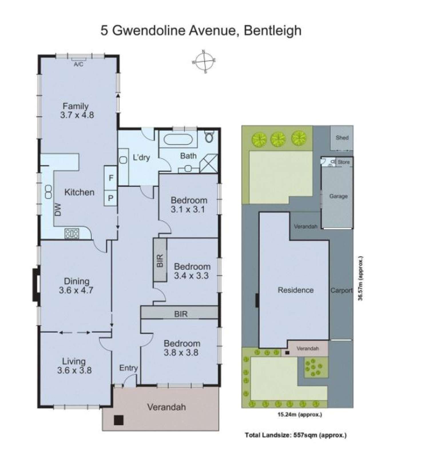 Floorplan of Homely house listing, 5 Gwendoline Avenue, Bentleigh VIC 3204