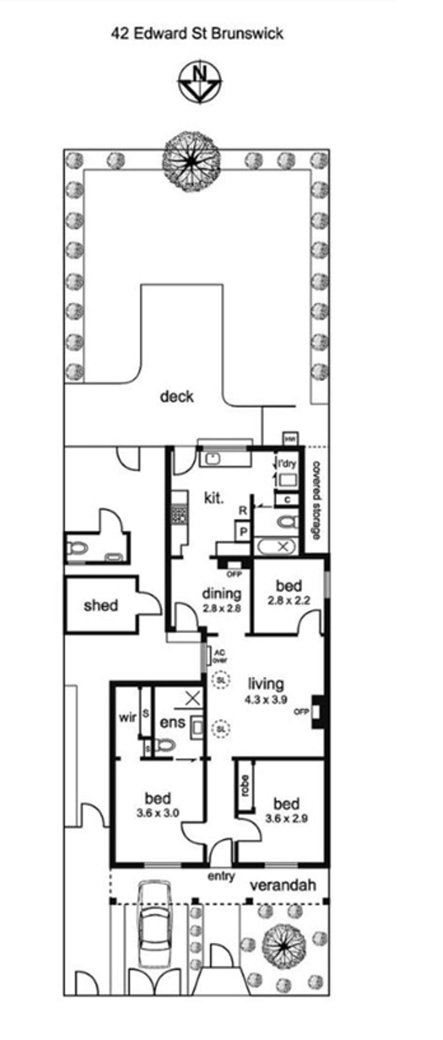 Floorplan of Homely house listing, 42 Edward Street, Brunswick VIC 3056