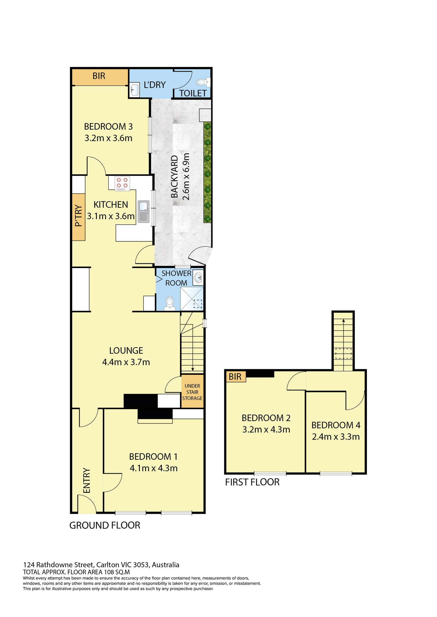 Floorplan of Homely house listing, 124 Rathdowne Street, Carlton VIC 3053