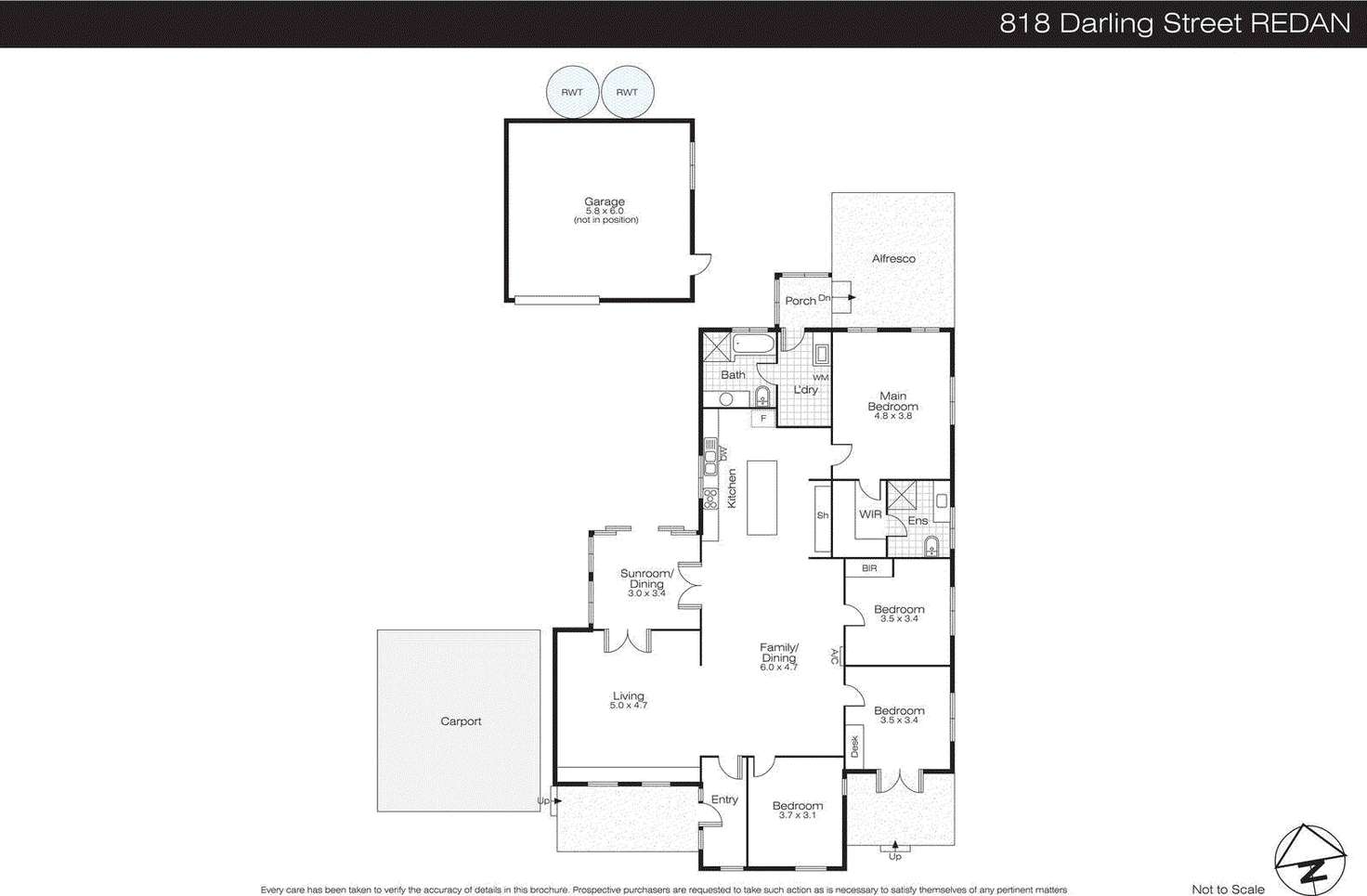 Floorplan of Homely house listing, 818 Darling Street, Redan VIC 3350