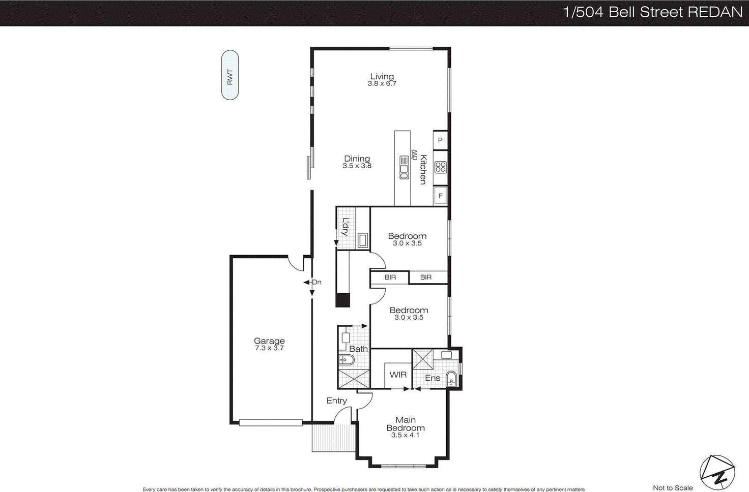 Floorplan of Homely house listing, 1/504 Bell Street, Redan VIC 3350