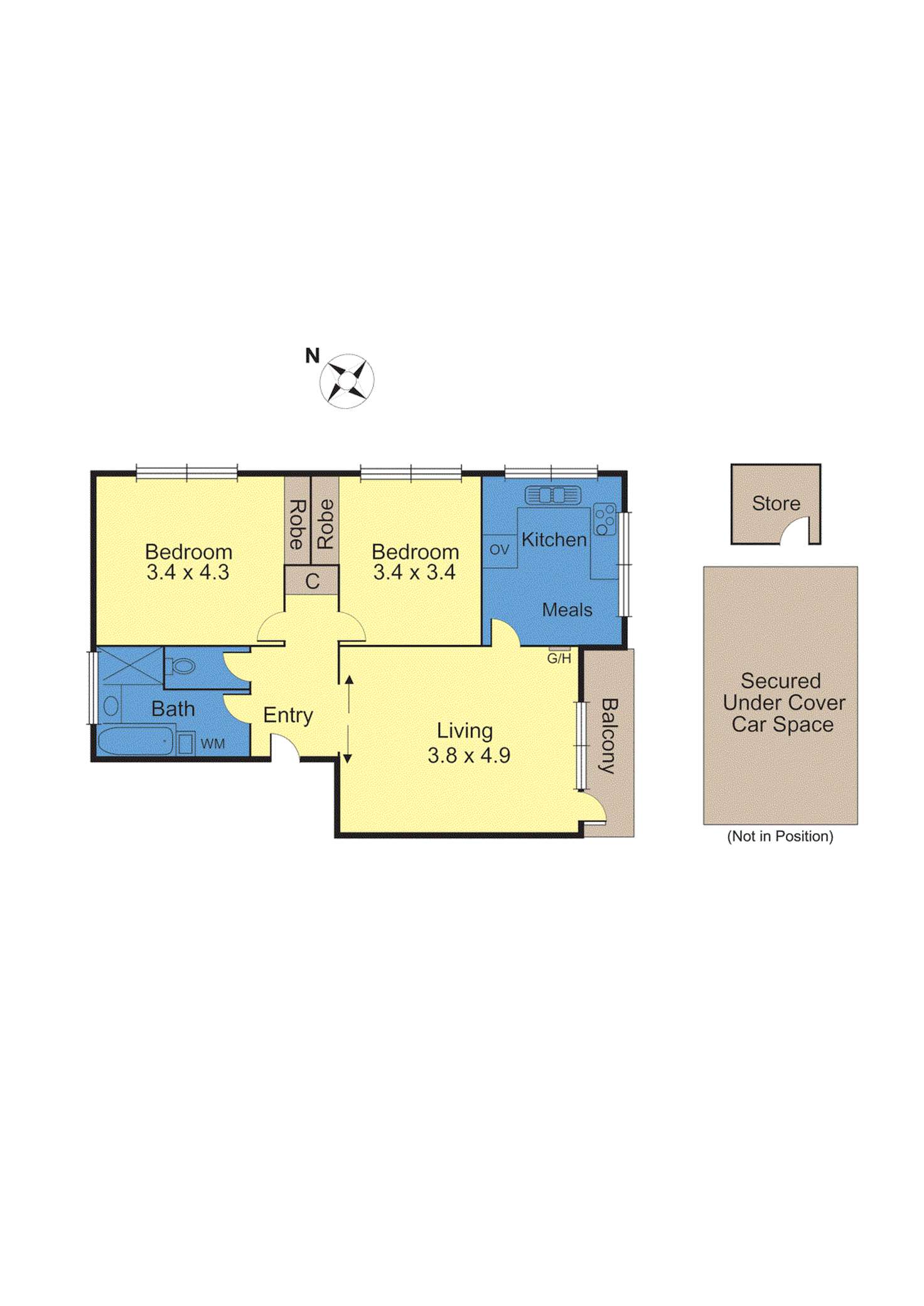 Floorplan of Homely apartment listing, 9/51-53 Park Street, Hawthorn VIC 3122