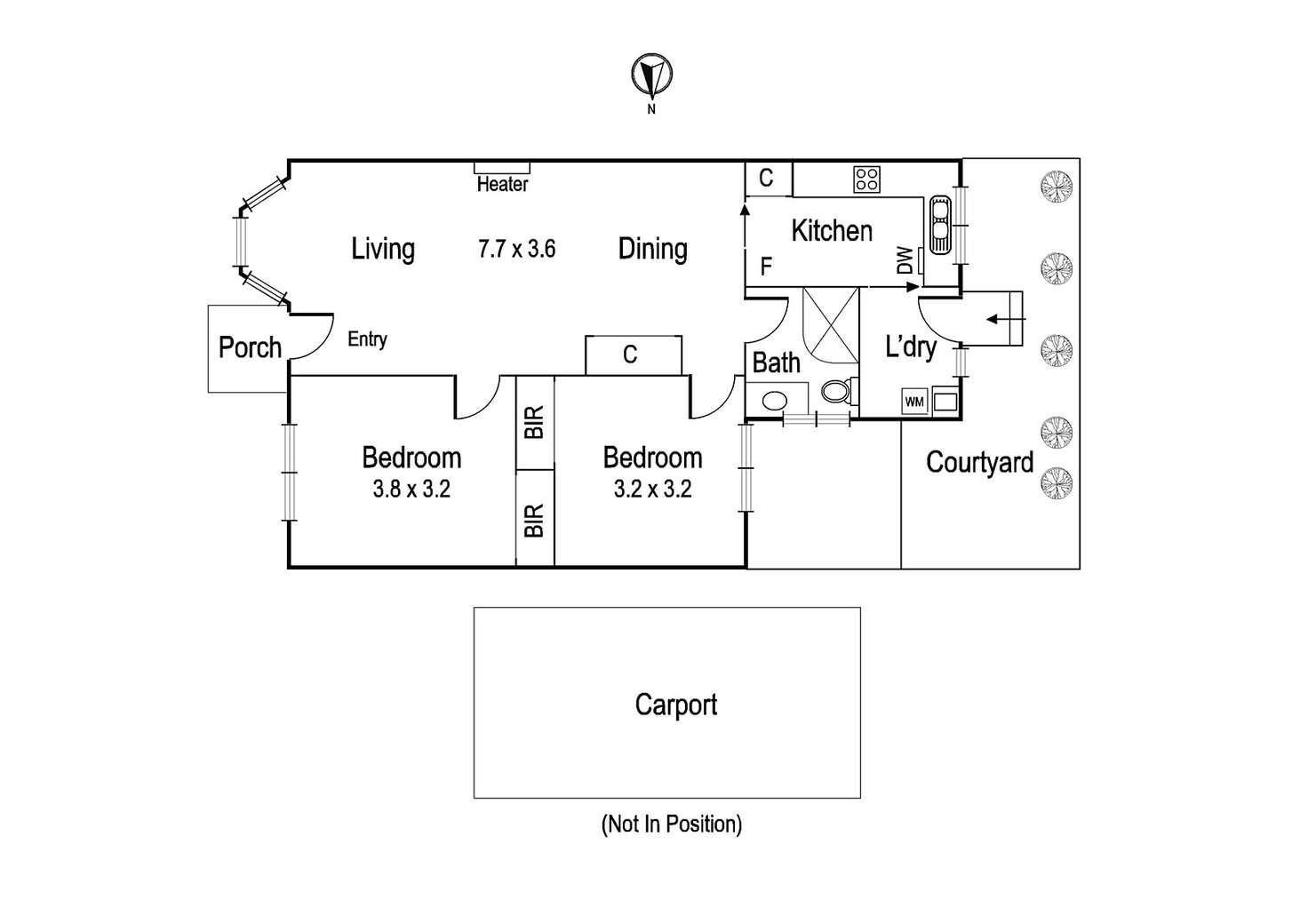 Floorplan of Homely unit listing, 3/6 Elphin Street, Ivanhoe VIC 3079