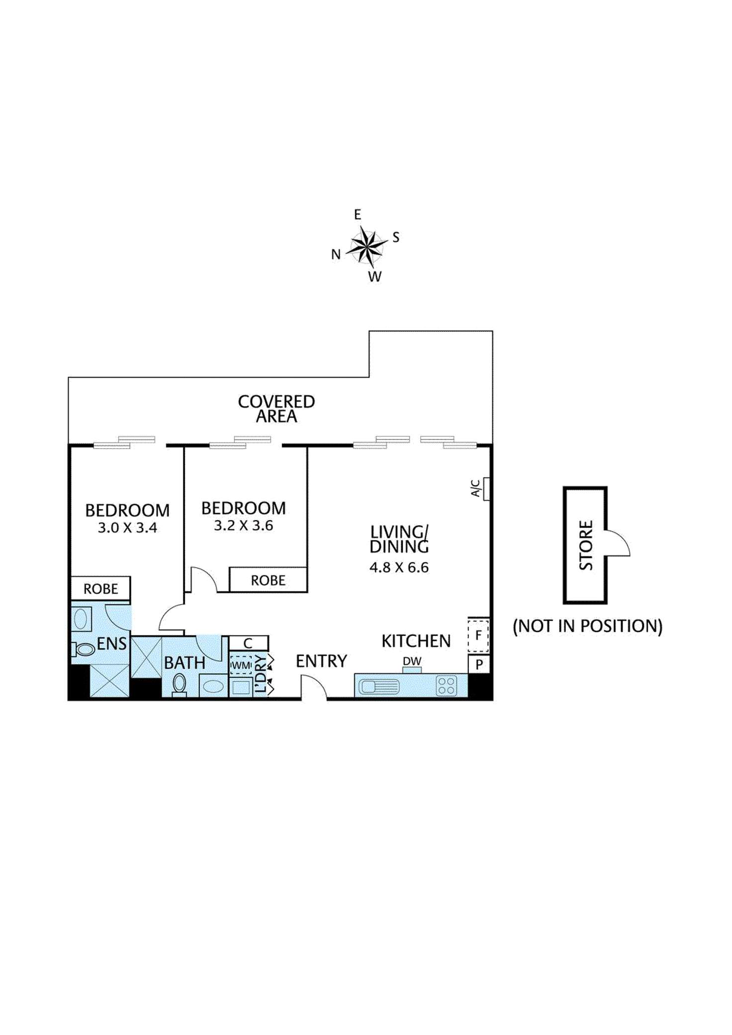 Floorplan of Homely apartment listing, 308/21 Queen Street, Blackburn VIC 3130
