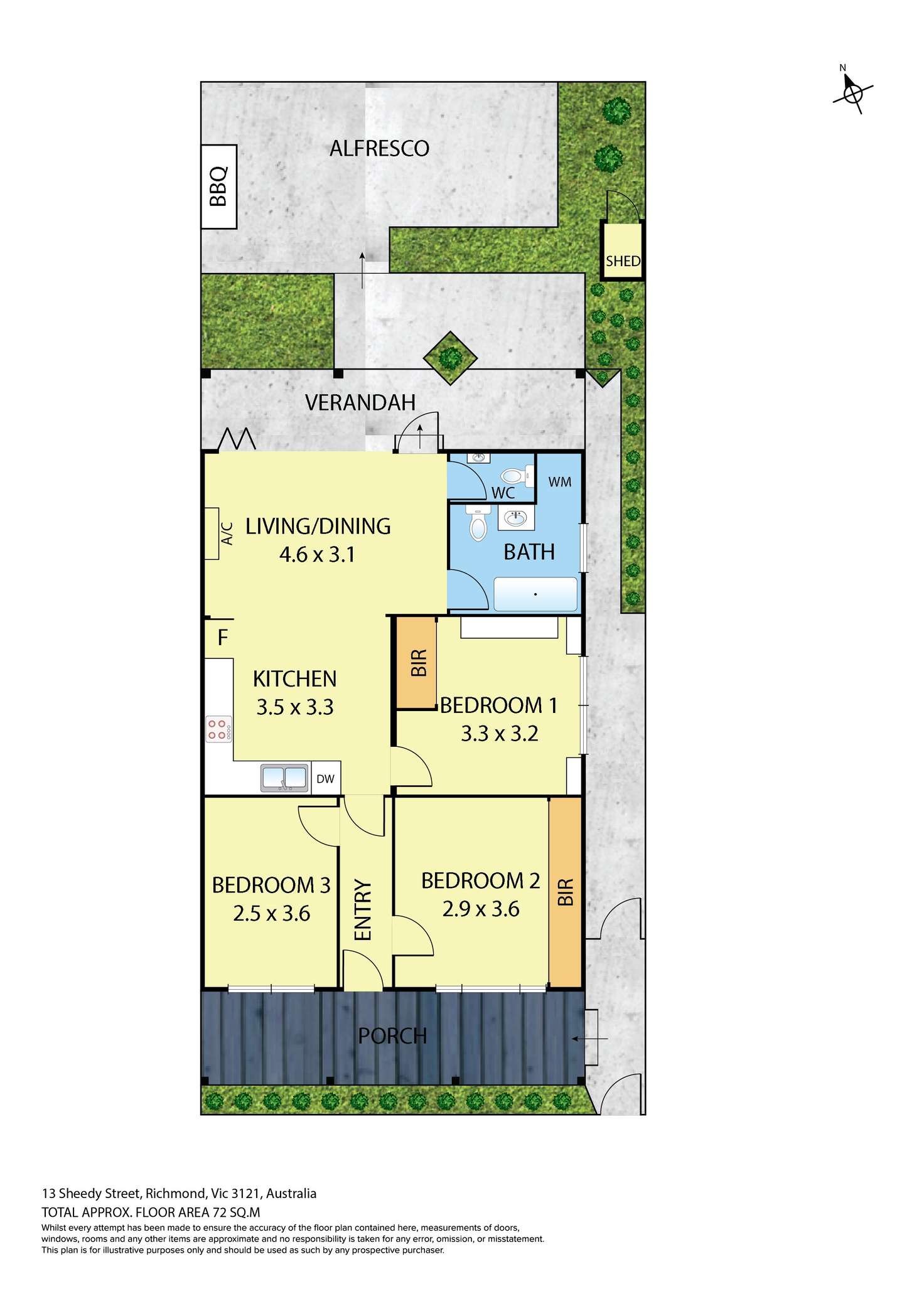 Floorplan of Homely house listing, 13 Sheedy  Street, Richmond VIC 3121