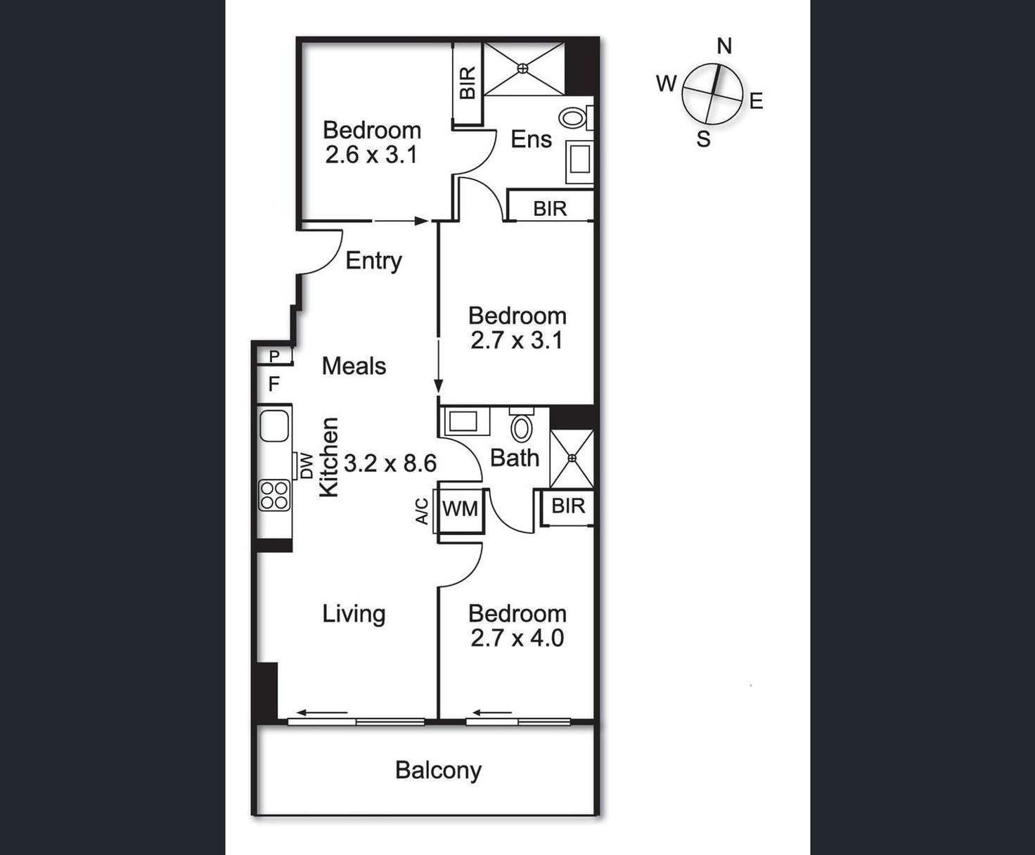 Floorplan of Homely apartment listing, 1404/199 William  Street, Melbourne VIC 3000