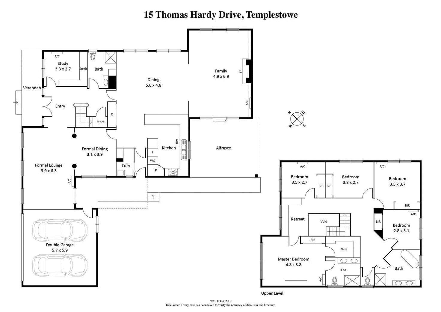 Floorplan of Homely house listing, 15 Thomas Hardy Drive, Templestowe VIC 3106