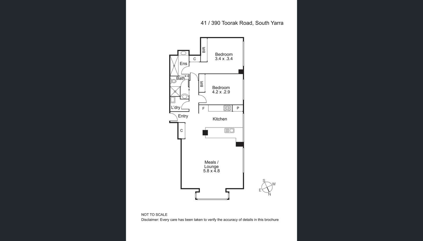 Floorplan of Homely unit listing, 41/390 Toorak  Road, South Yarra VIC 3141