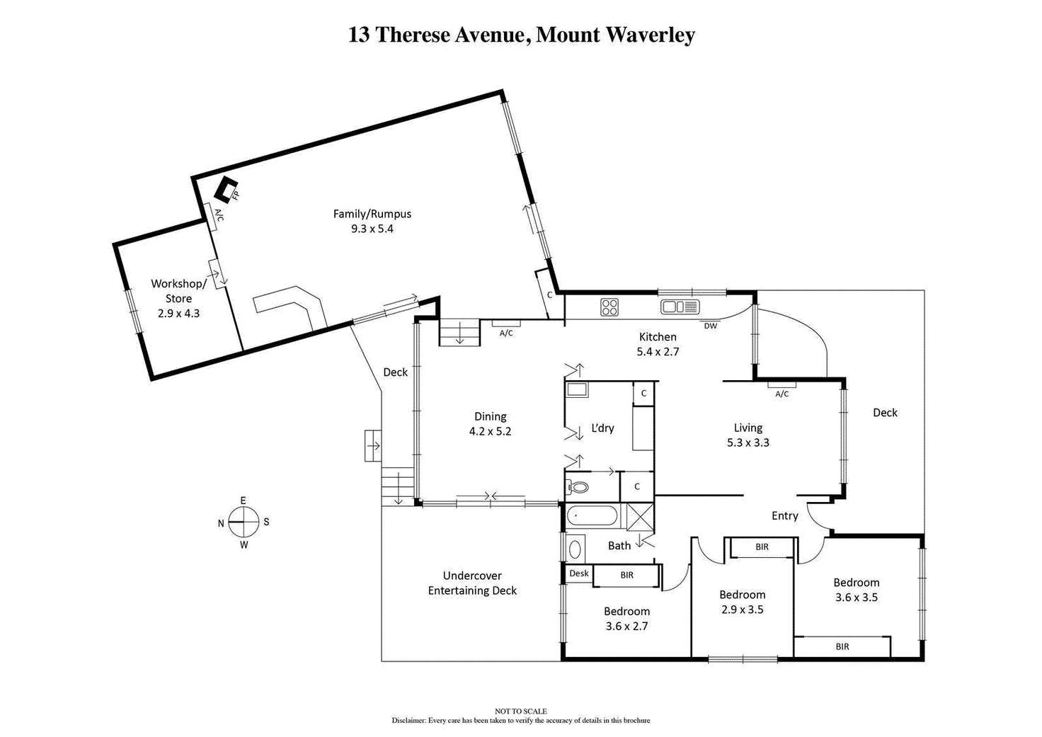 Floorplan of Homely house listing, 13 Therese Avenue, Mount Waverley VIC 3149