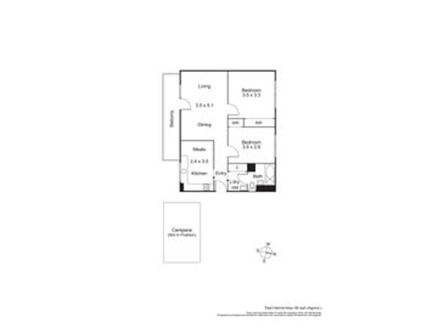 Floorplan of Homely apartment listing, 12/159 Curzon Street, North Melbourne VIC 3051