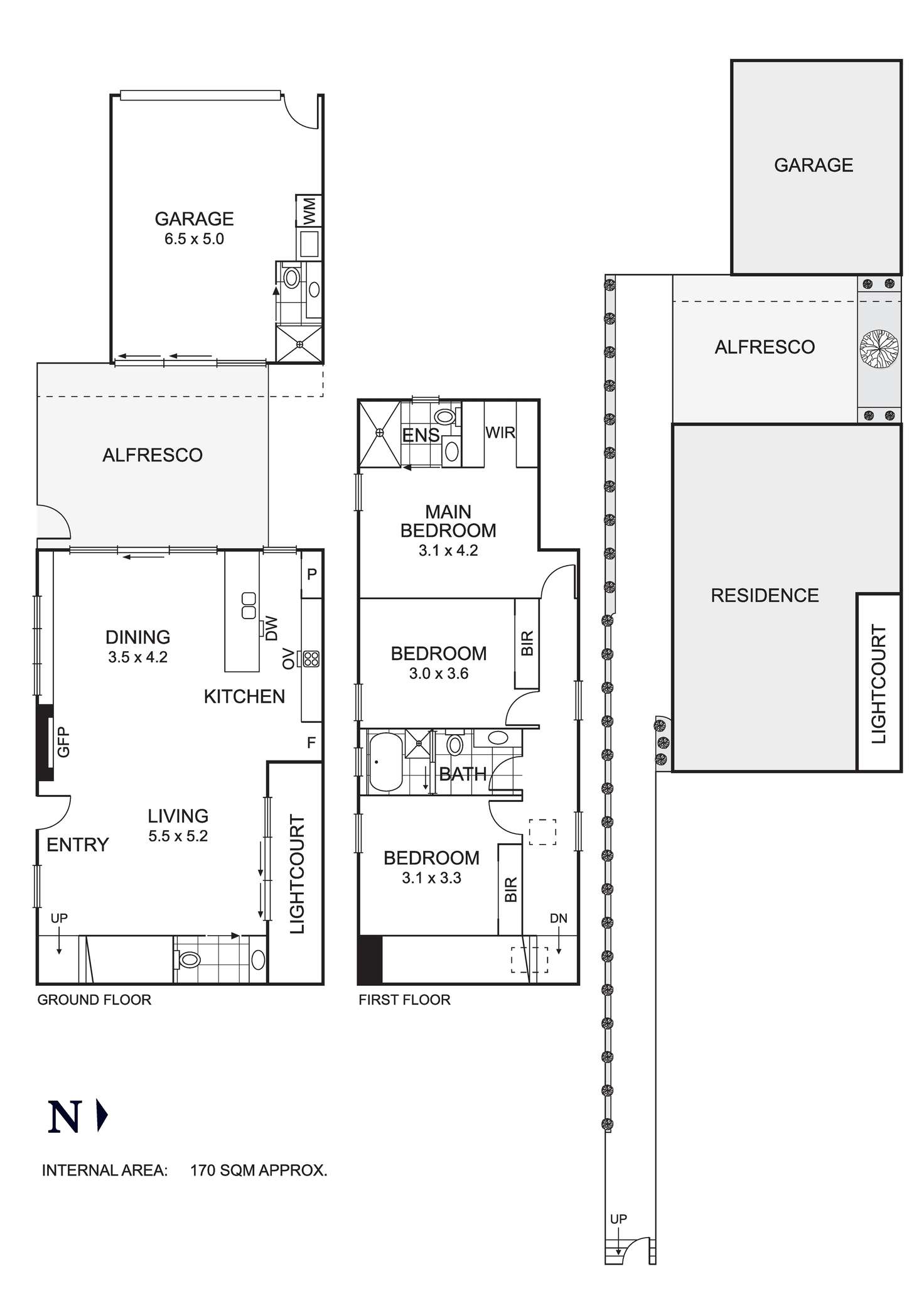 Floorplan of Homely townhouse listing, 2/5 Chambers Street, Coburg VIC 3058