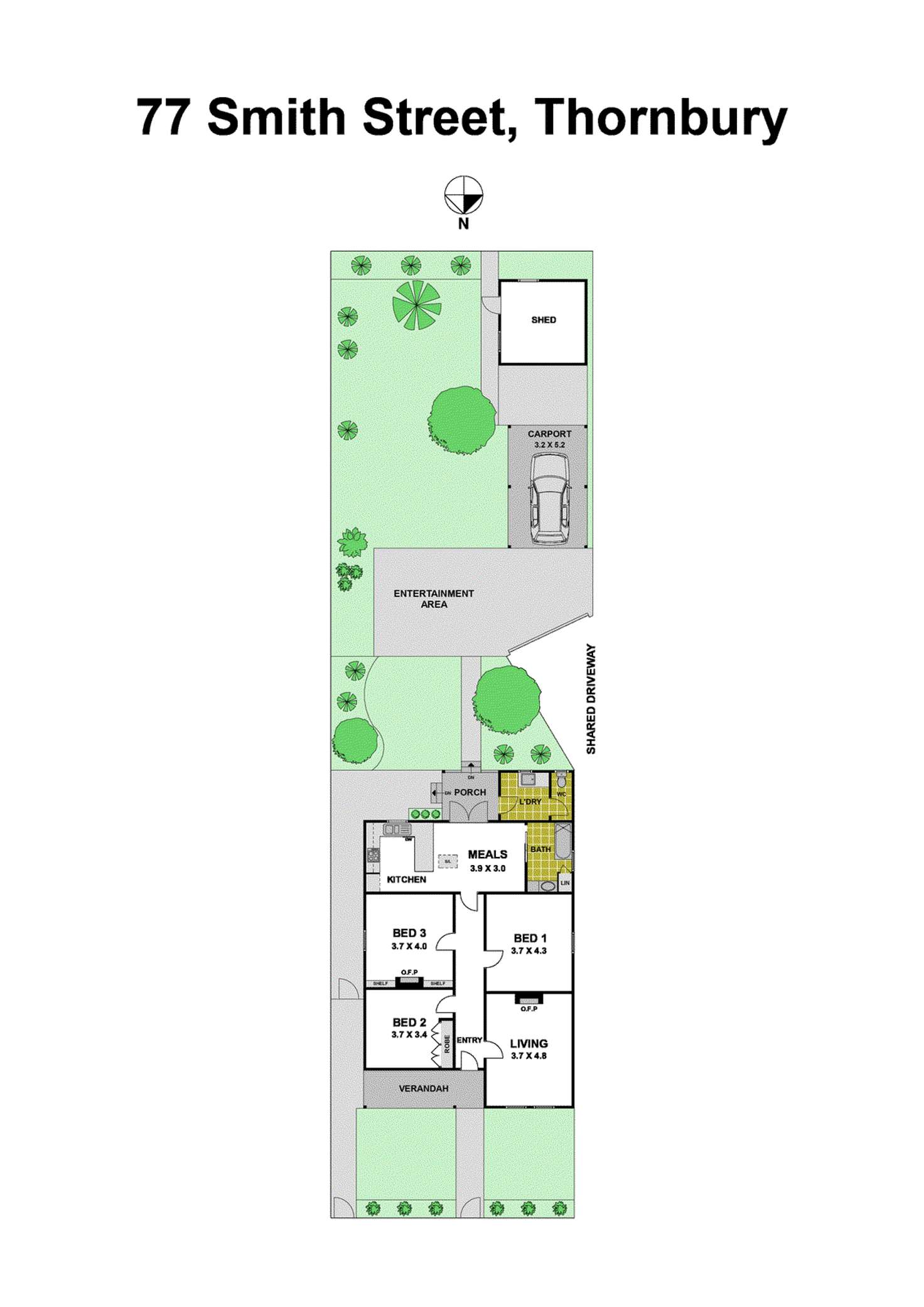 Floorplan of Homely house listing, 77 Smith Street, Thornbury VIC 3071