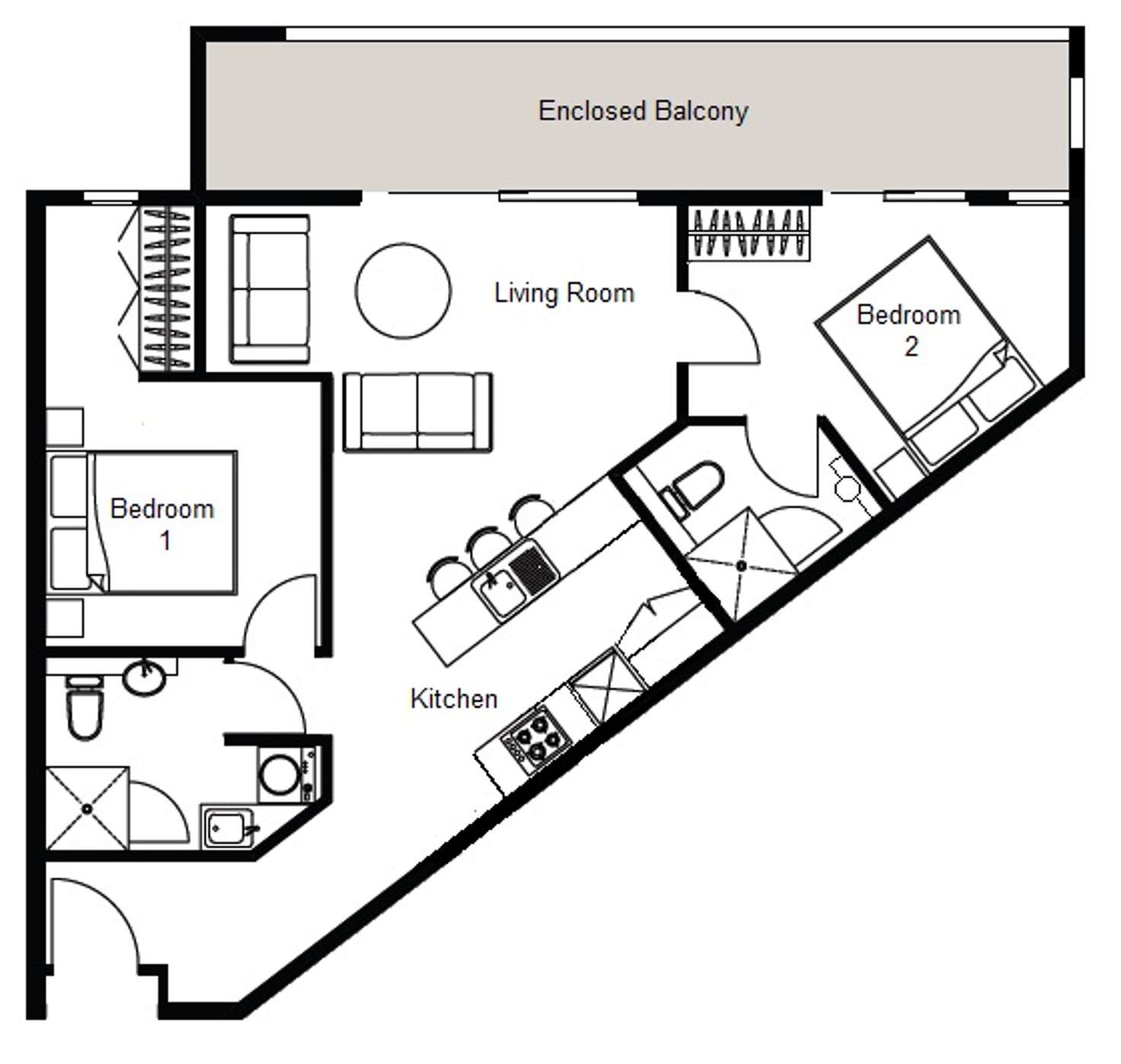 Floorplan of Homely apartment listing, 215/278 Charman Road, Cheltenham VIC 3192