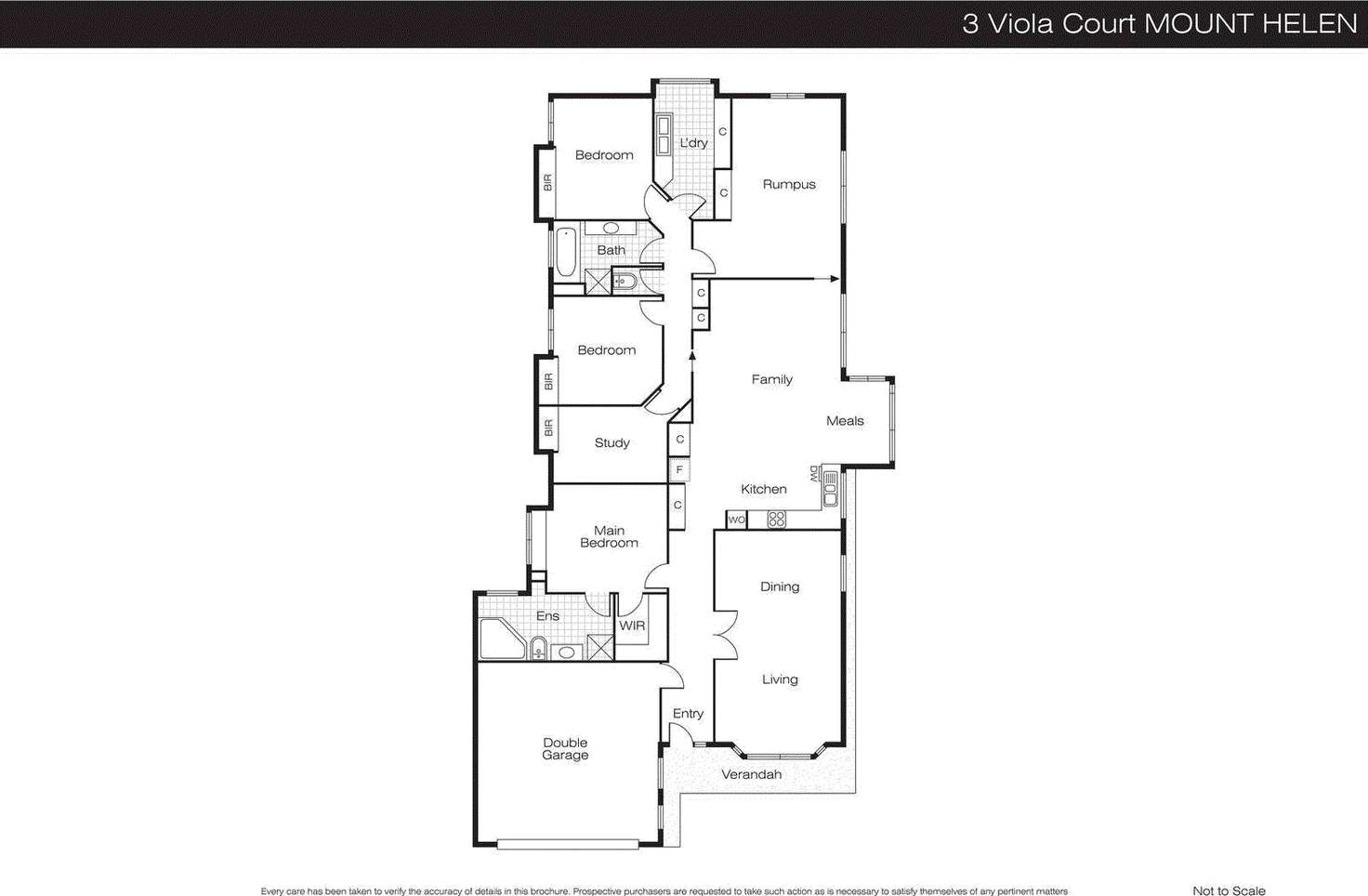 Floorplan of Homely house listing, 3 Viola Court, Mount Helen VIC 3350