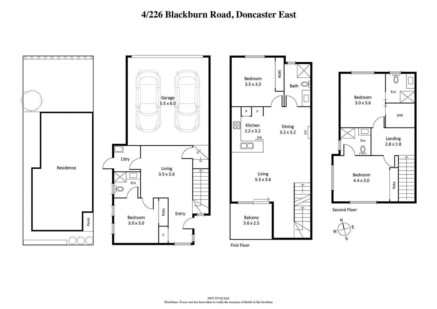 Floorplan of Homely townhouse listing, 4/226 Blackburn Road, Doncaster East VIC 3109