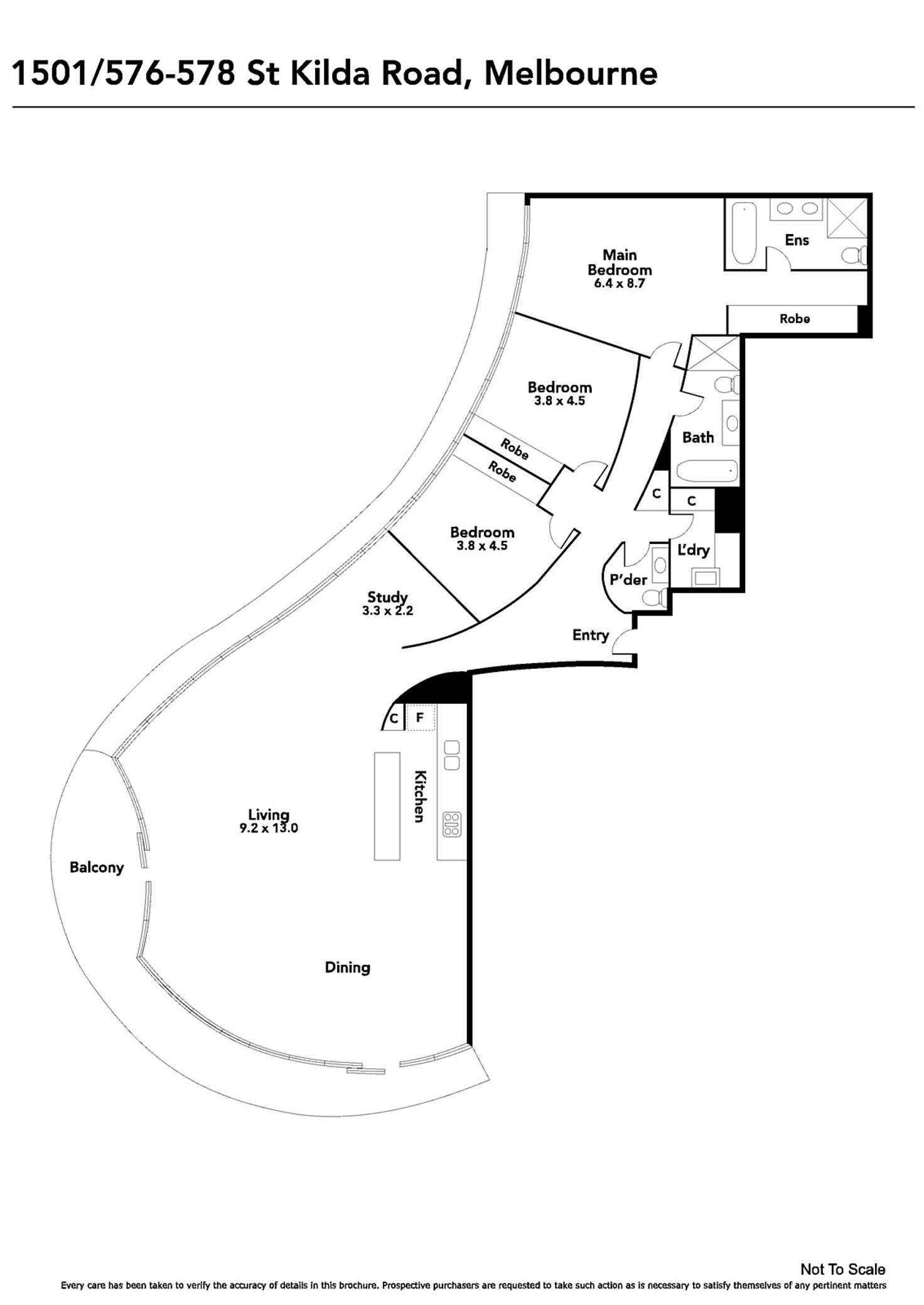 Floorplan of Homely apartment listing, 1501/576-578 St Kilda Road, Melbourne VIC 3004