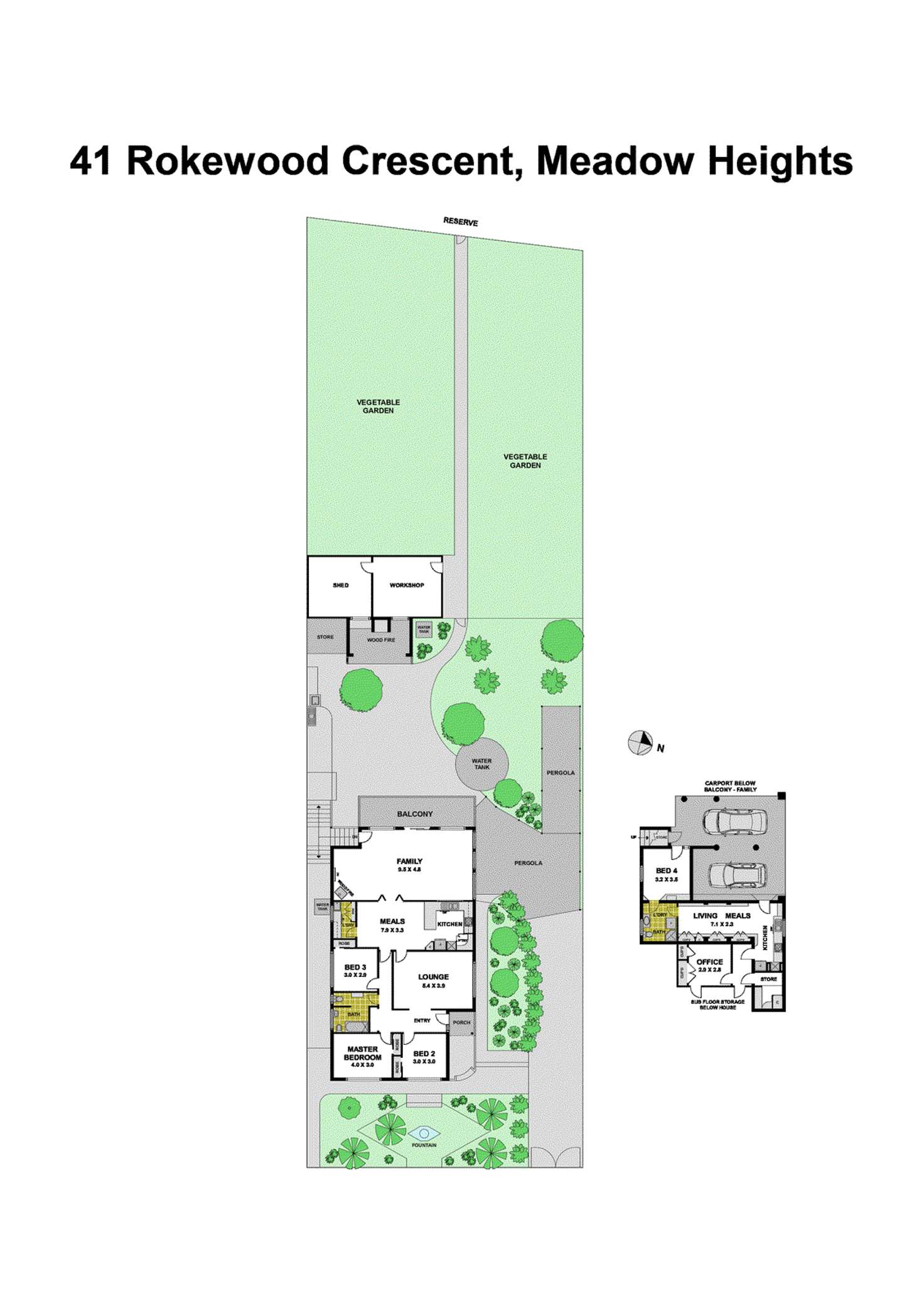 Floorplan of Homely house listing, 41 Rokewood Crescent, Meadow Heights VIC 3048