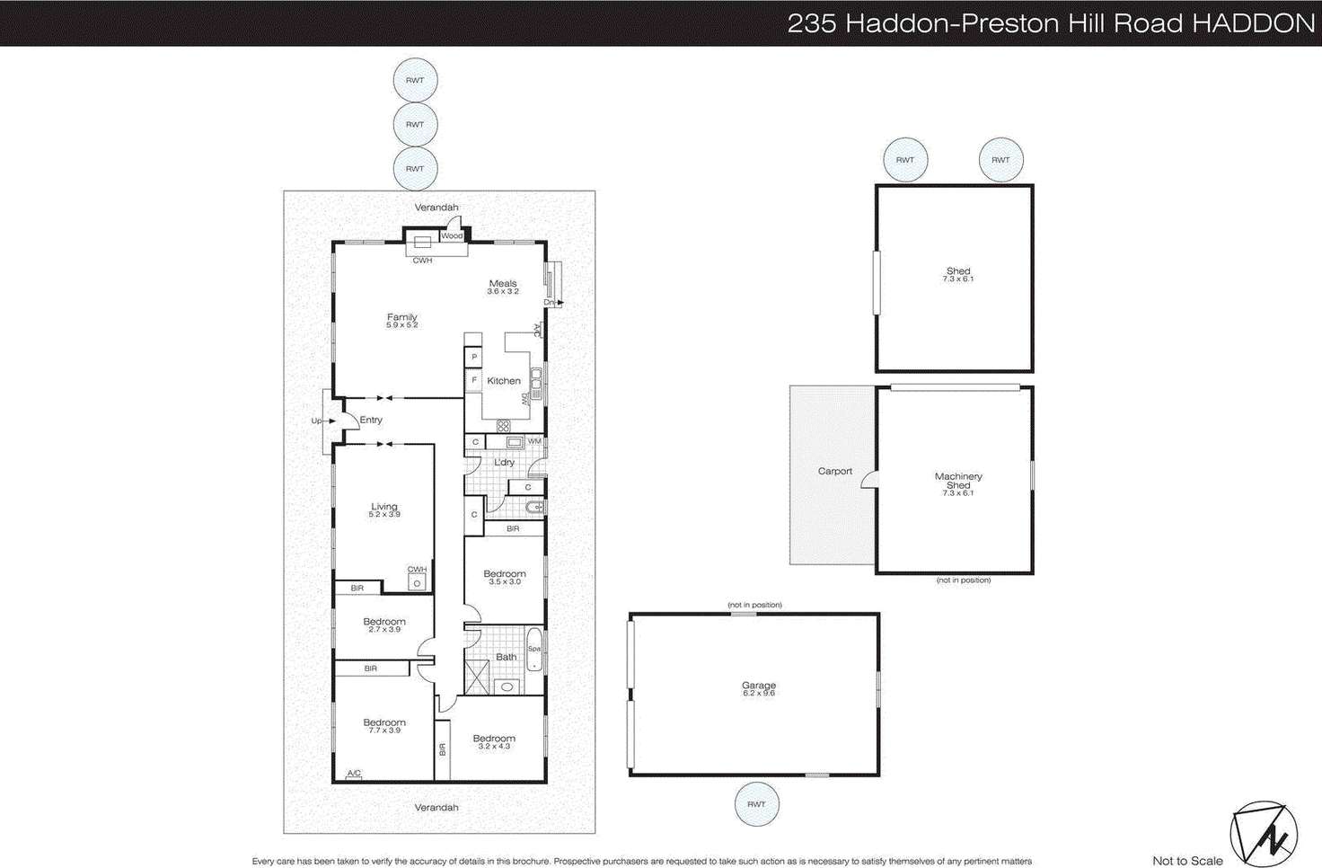 Floorplan of Homely house listing, 235 Haddon-Preston Hill Road, Haddon VIC 3351