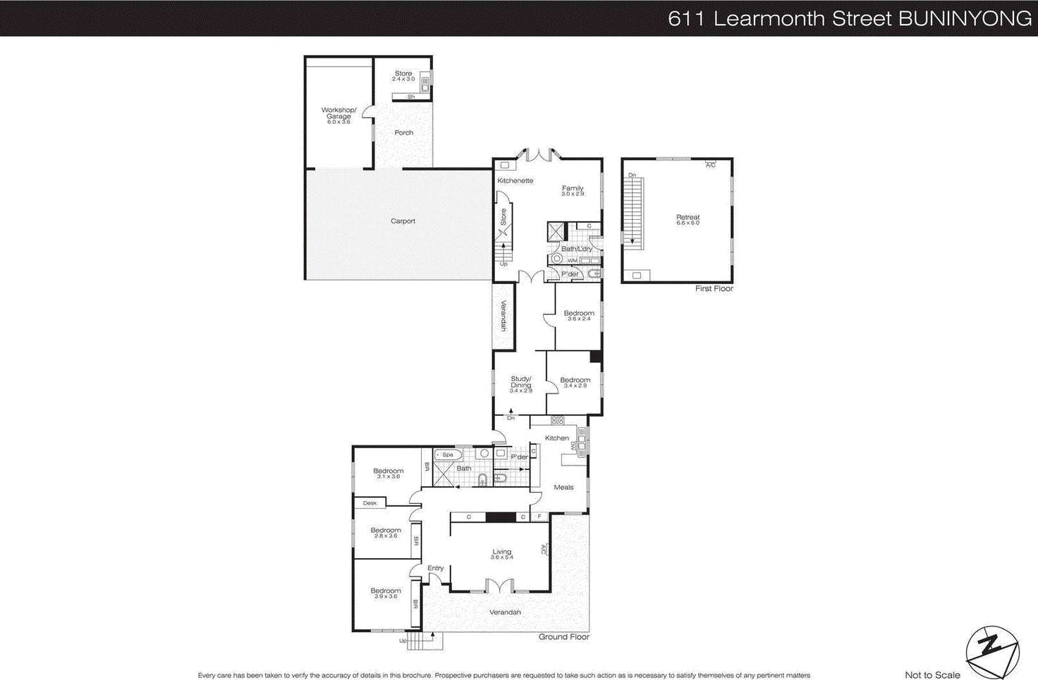 Floorplan of Homely house listing, 611 Learmonth Street, Buninyong VIC 3357