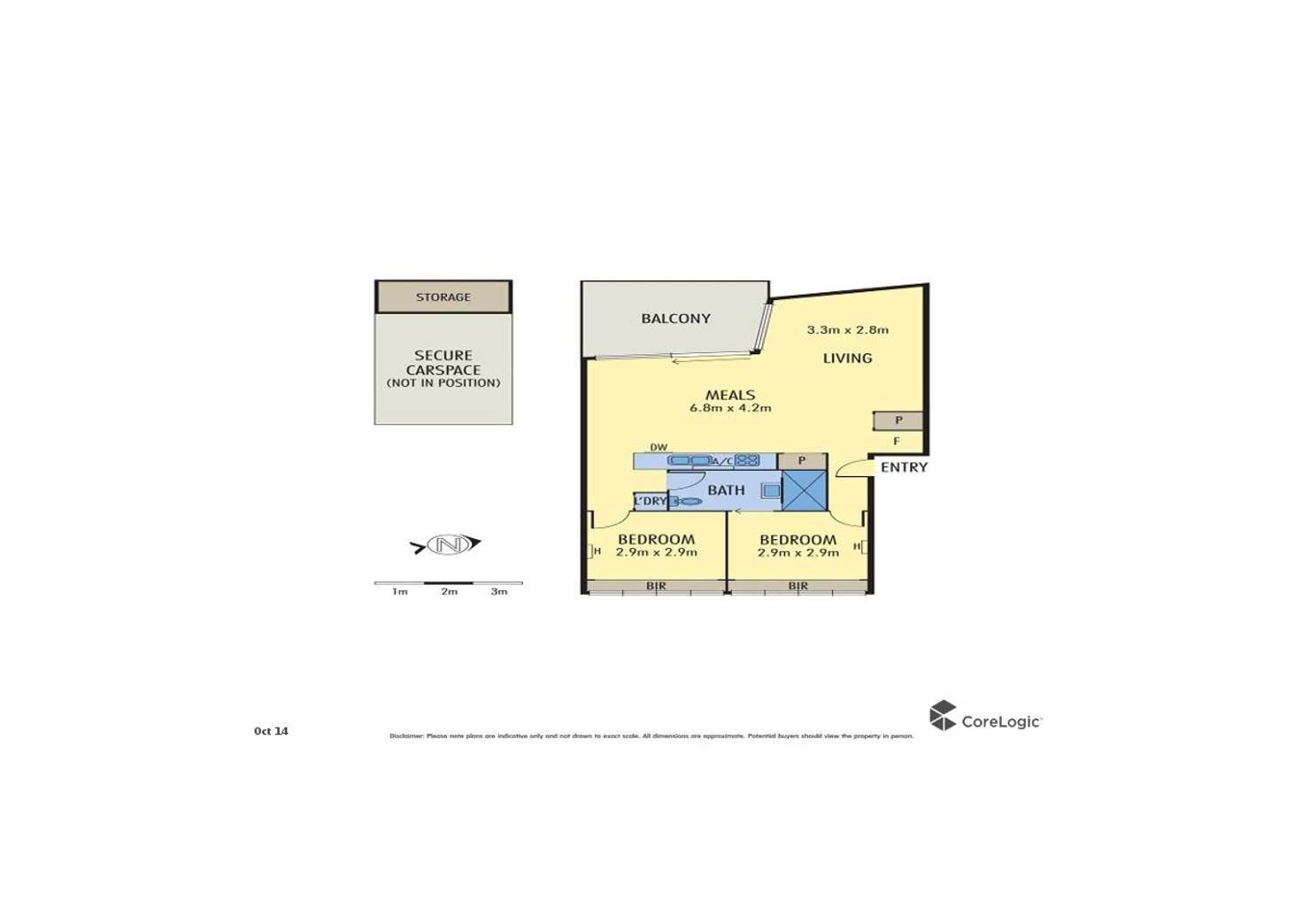 Floorplan of Homely apartment listing, 108/34 Union  Street, Brunswick VIC 3056