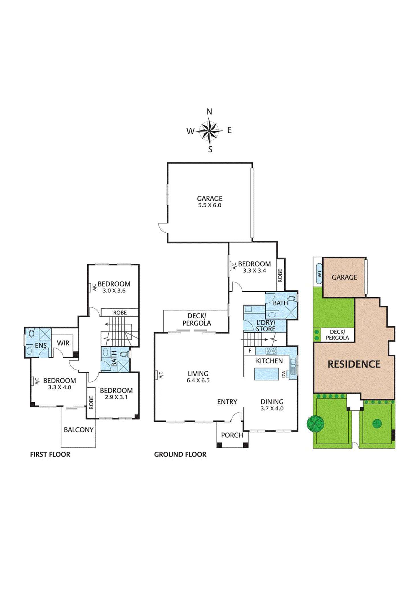Floorplan of Homely townhouse listing, 1/12 Karen Street, Box Hill North VIC 3129