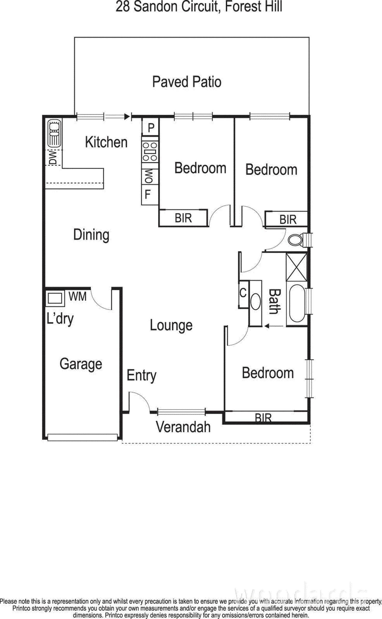 Floorplan of Homely house listing, 28 Sandon Circuit, Forest Hill VIC 3131