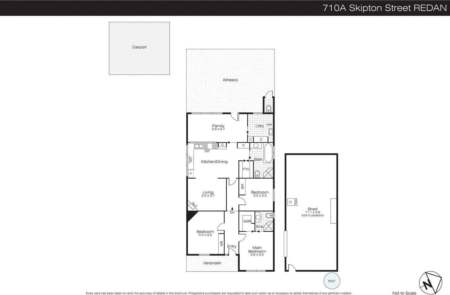 Floorplan of Homely house listing, 710A Skipton Street, Redan VIC 3350