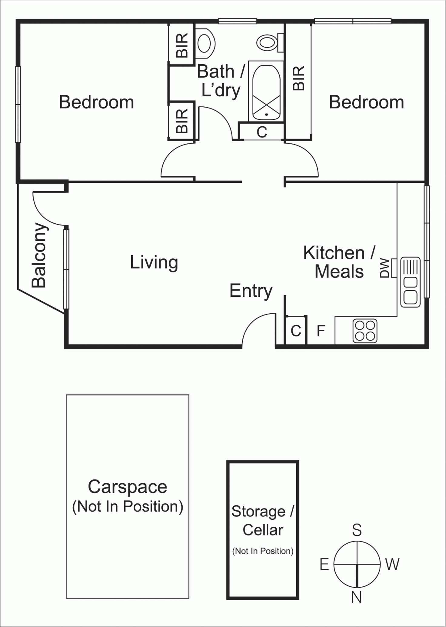 Floorplan of Homely apartment listing, 1/124 Alexandra Street, St Kilda East VIC 3183