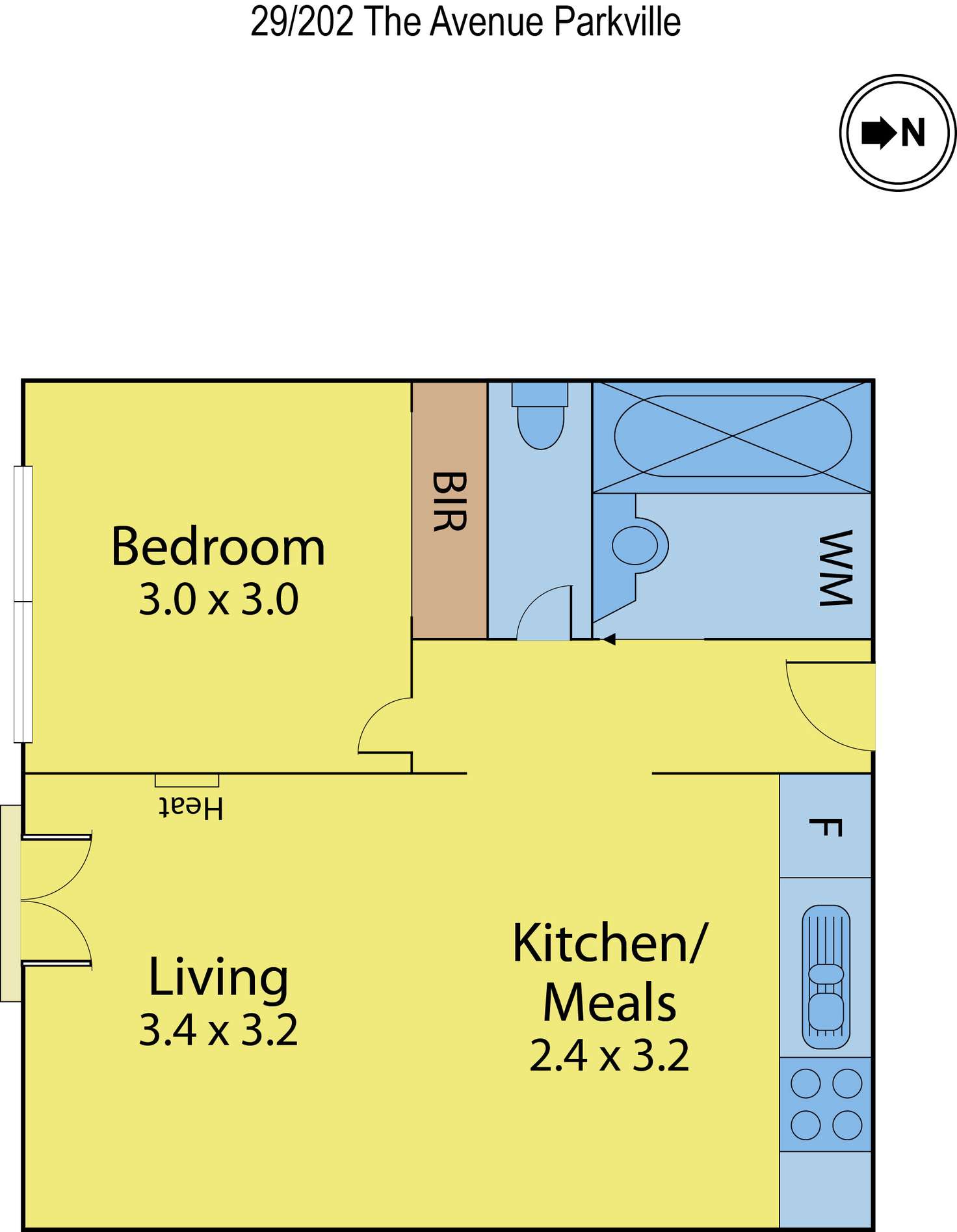 Floorplan of Homely apartment listing, 29/202 The Avenue, Parkville VIC 3052