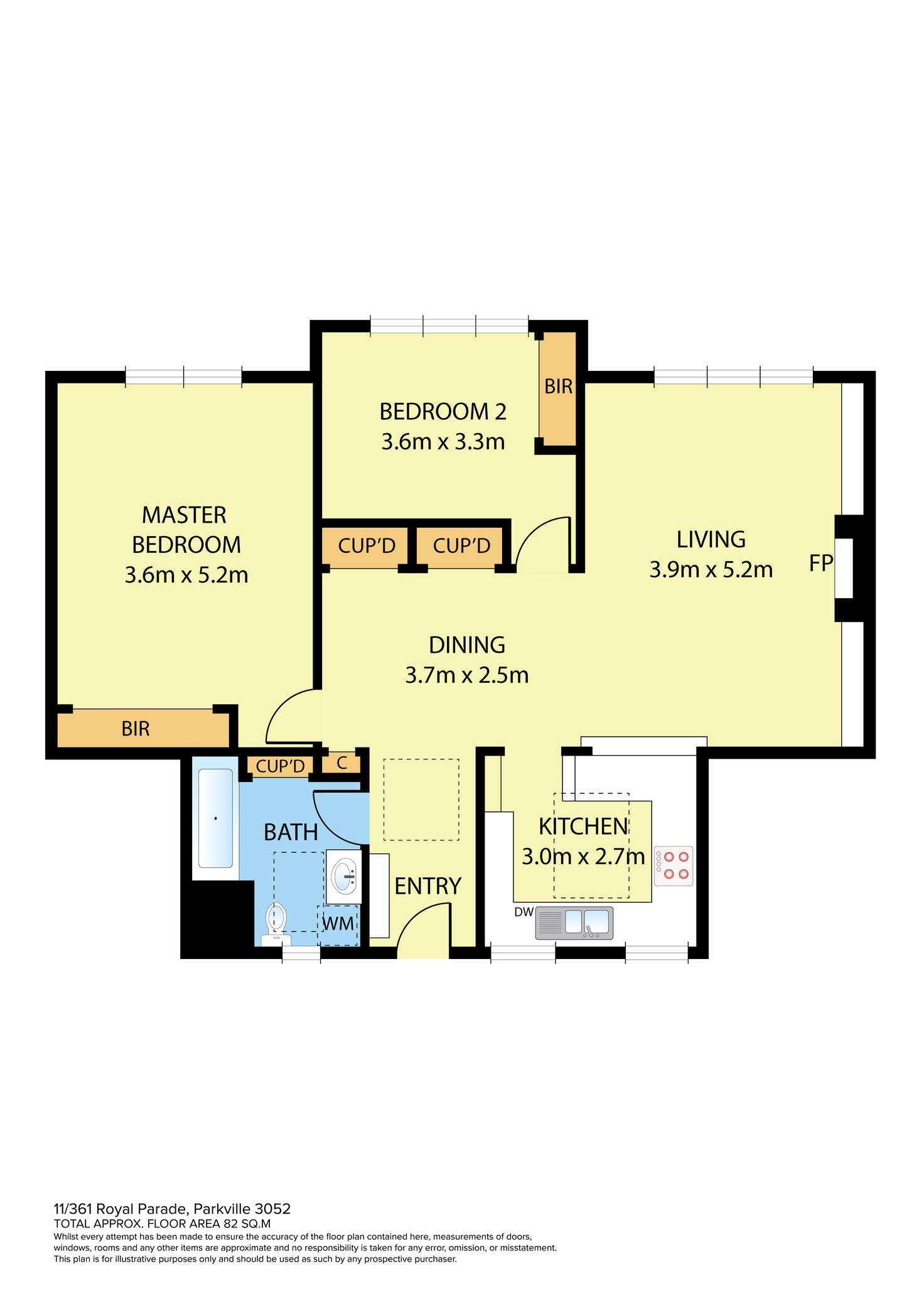 Floorplan of Homely apartment listing, 11/361 Royal Parade, Parkville VIC 3052