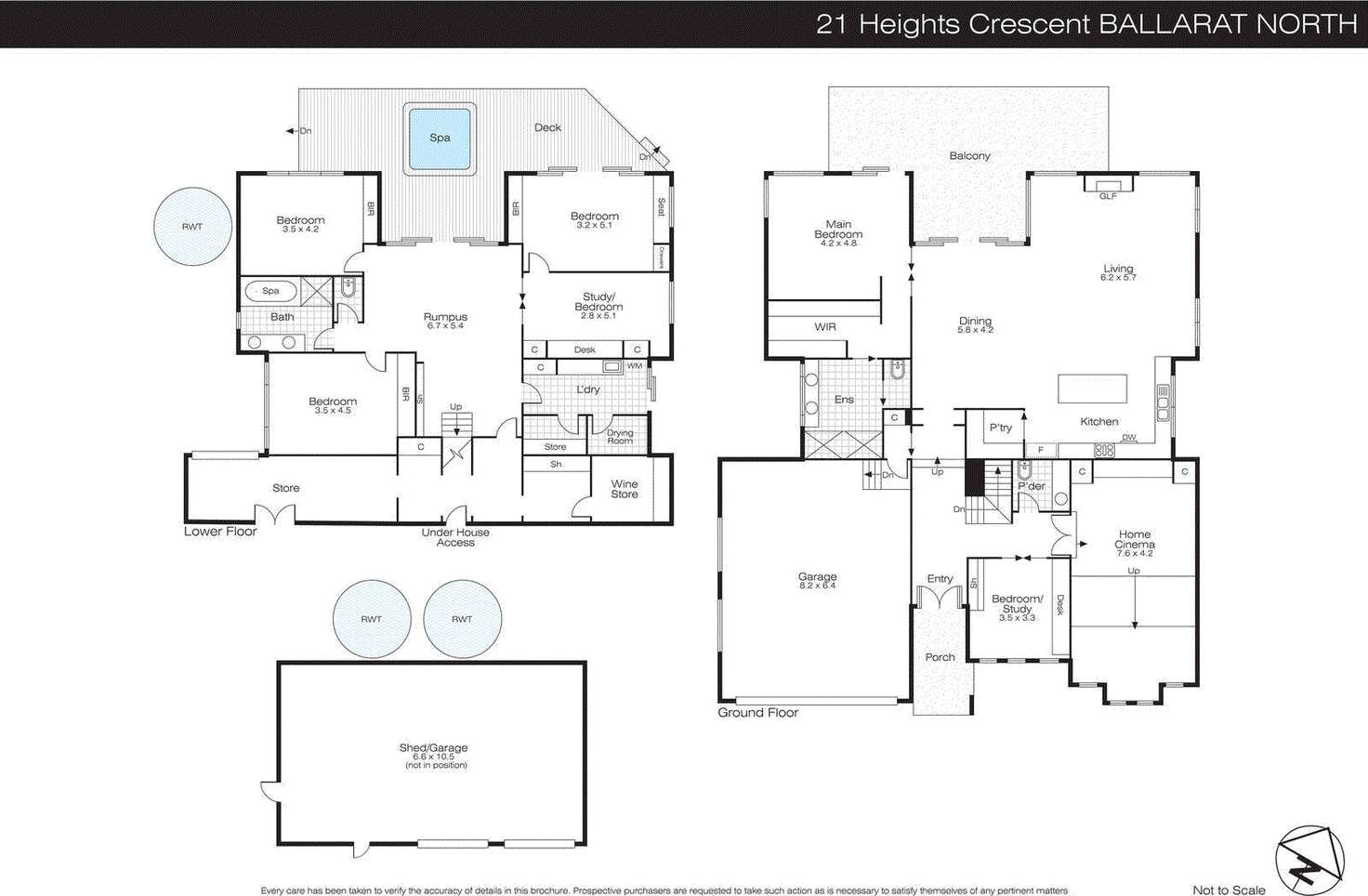 Floorplan of Homely house listing, 21 Heights Crescent, Ballarat North VIC 3350