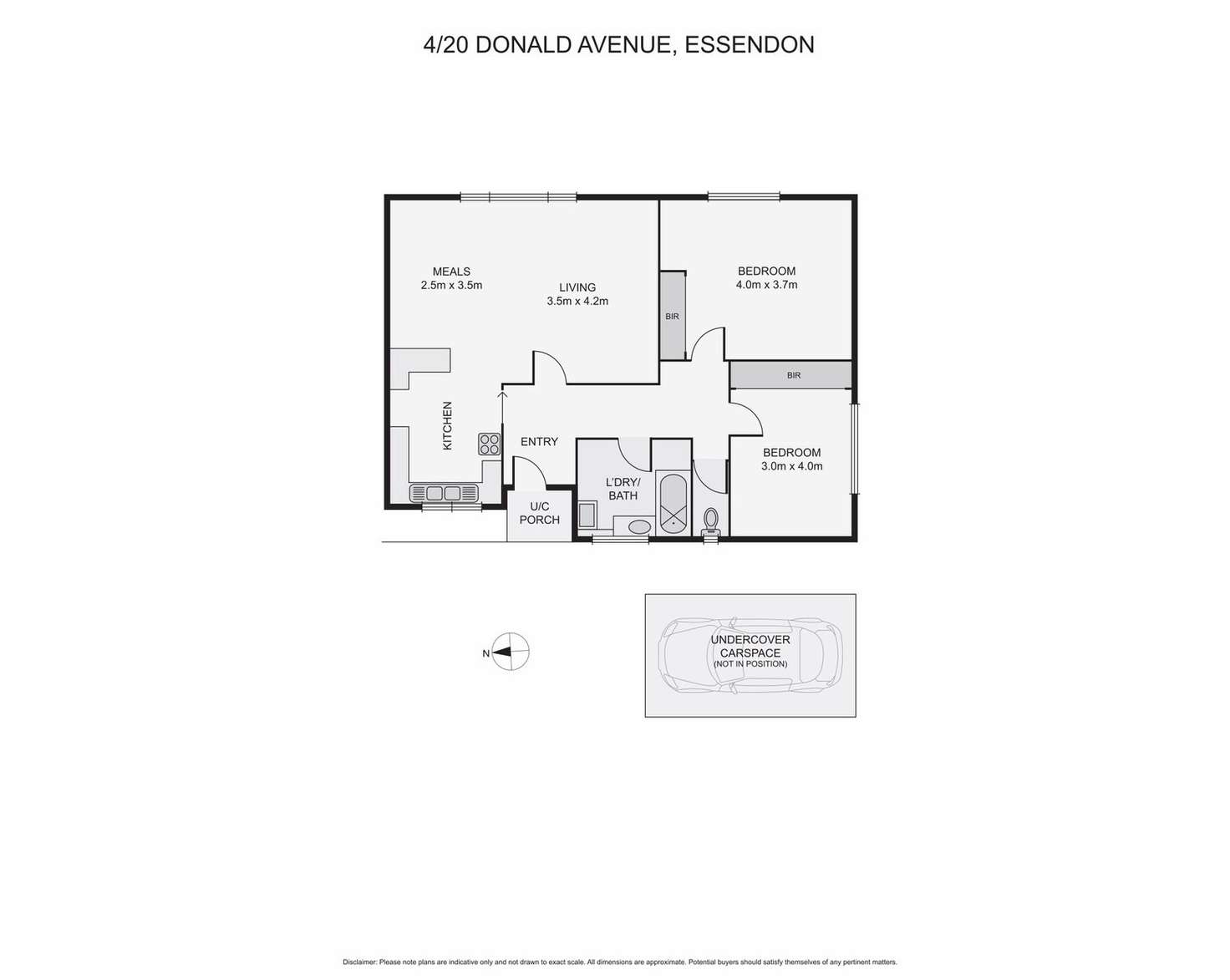 Floorplan of Homely apartment listing, 4/20 Donald  Avenue, Essendon VIC 3040