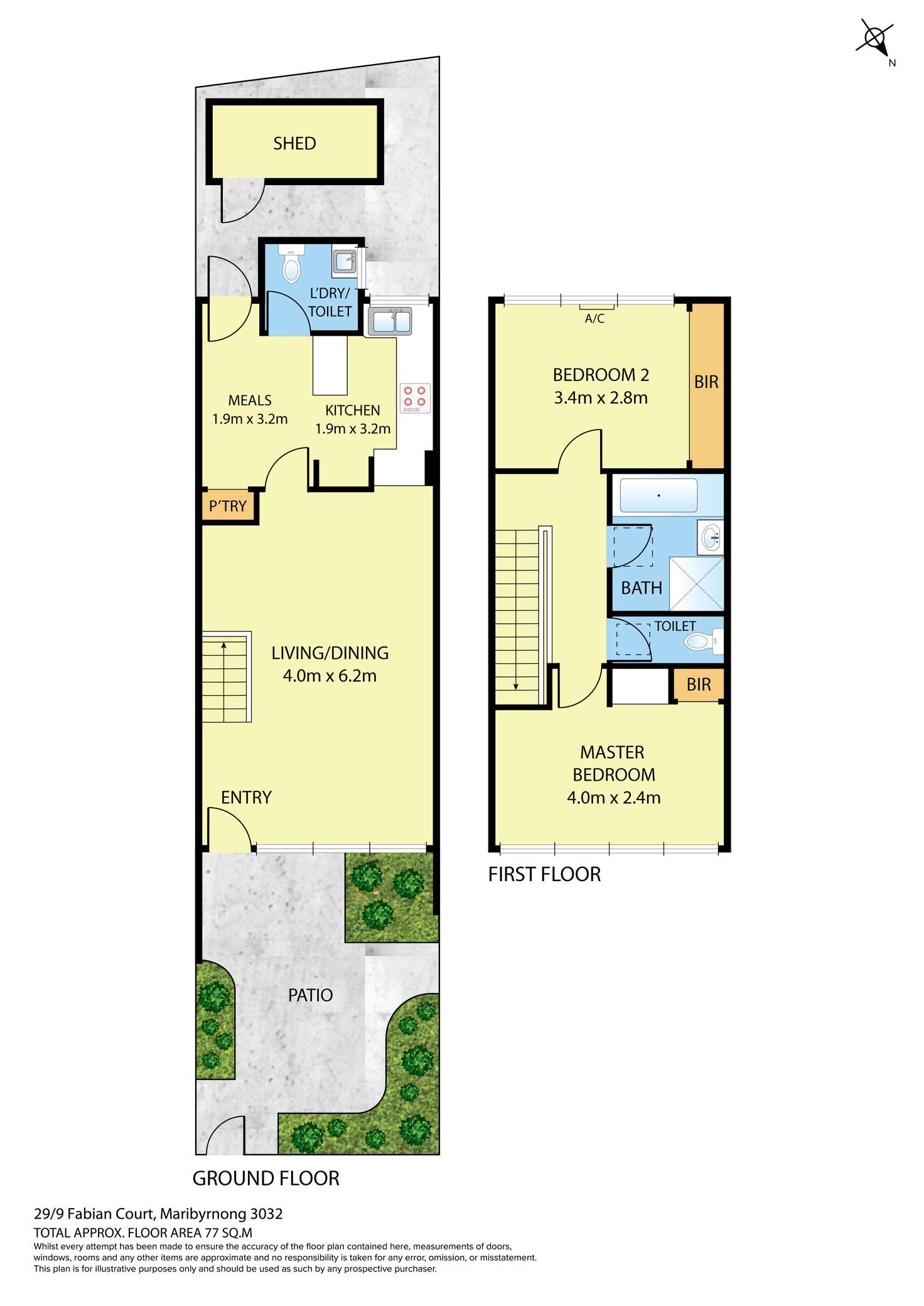 Floorplan of Homely townhouse listing, 29/9 Fabian Court, Maribyrnong VIC 3032