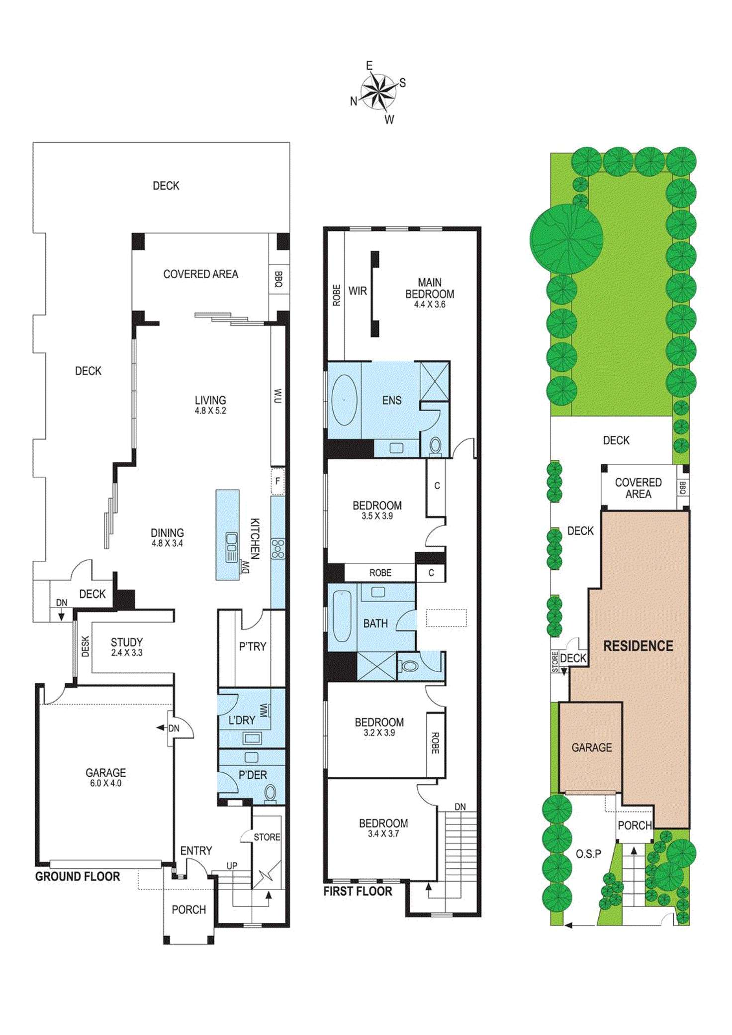 Floorplan of Homely townhouse listing, 76 Whitmuir Road, Mckinnon VIC 3204