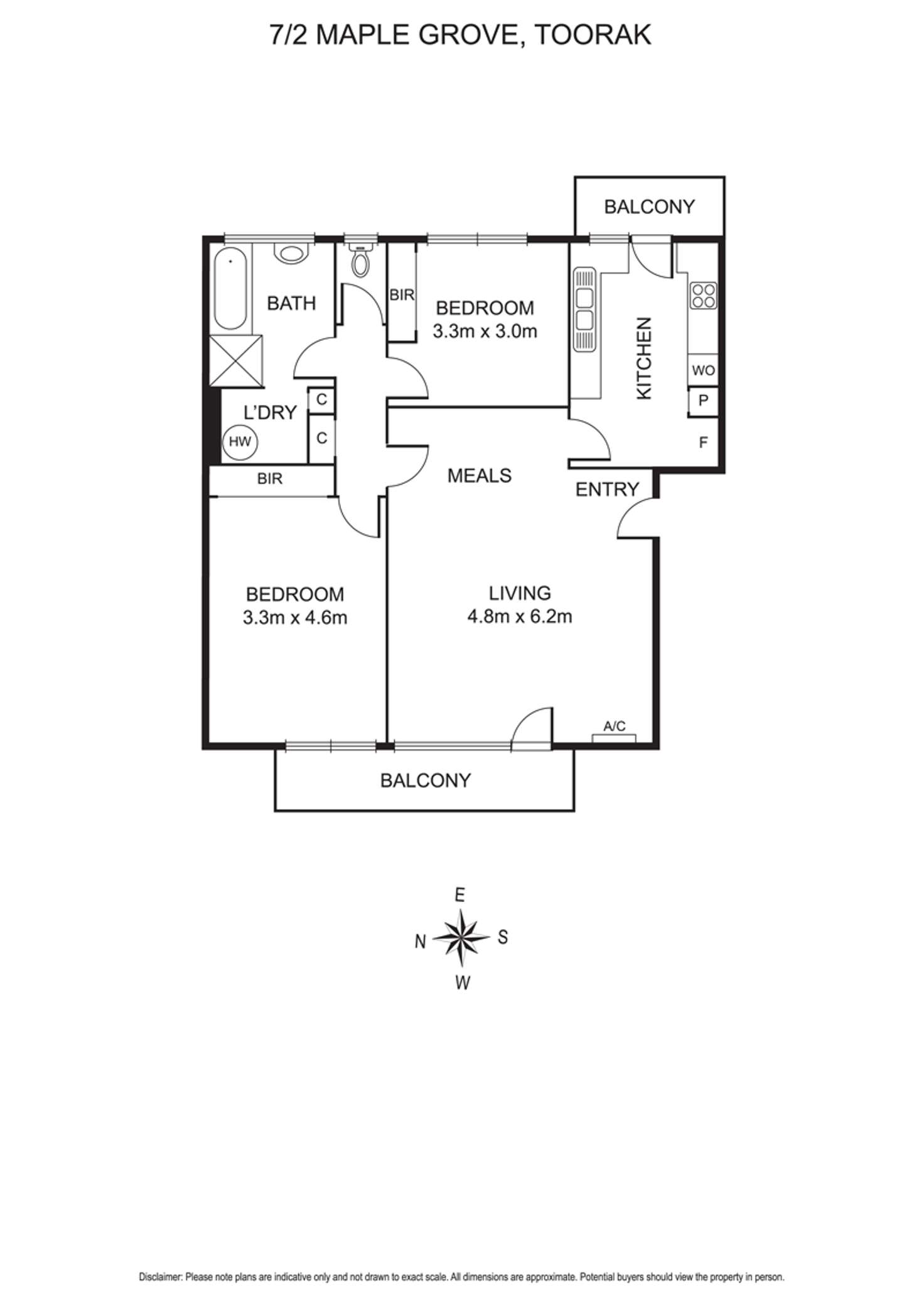 Floorplan of Homely apartment listing, 7/2 Maple Grove, Toorak VIC 3142