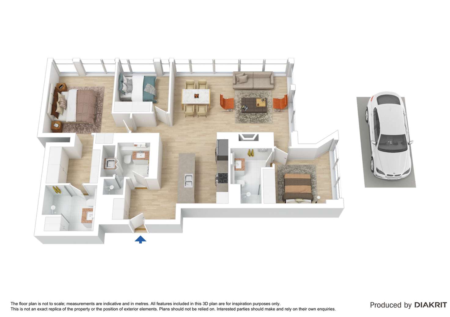 Floorplan of Homely apartment listing, 5104/464-466 Collins Street, Melbourne VIC 3000