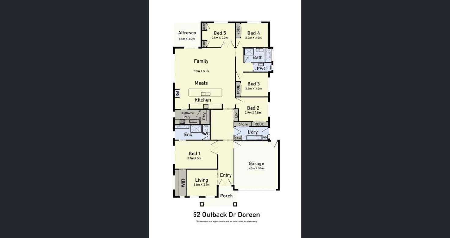 Floorplan of Homely house listing, 52 Outback Drive, Doreen VIC 3754