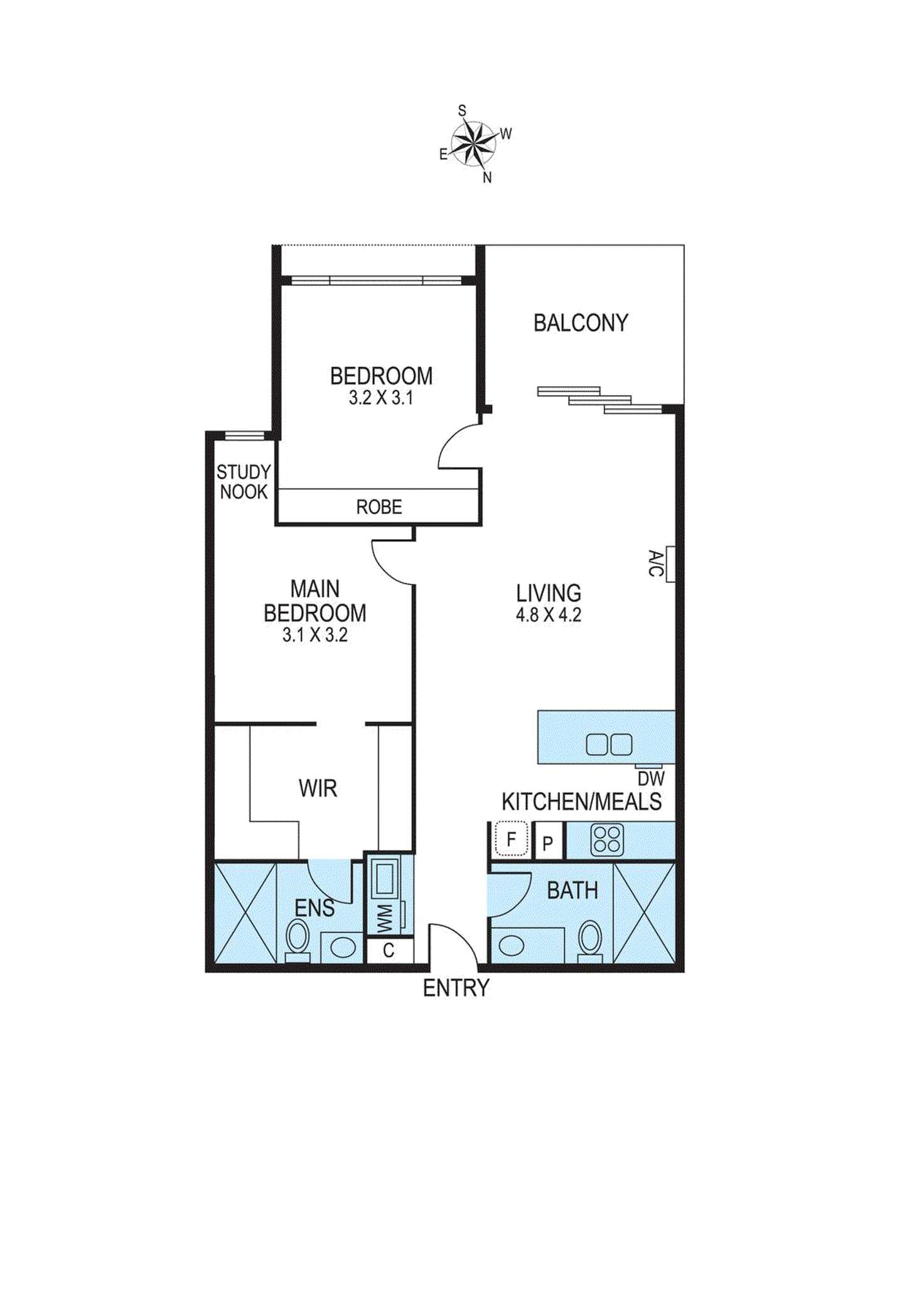 Floorplan of Homely apartment listing, 108/66 Bent Street, Mckinnon VIC 3204