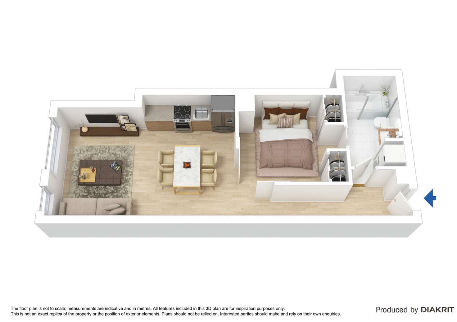 Floorplan of Homely apartment listing, 510/225 Elizabeth Street, Melbourne VIC 3000