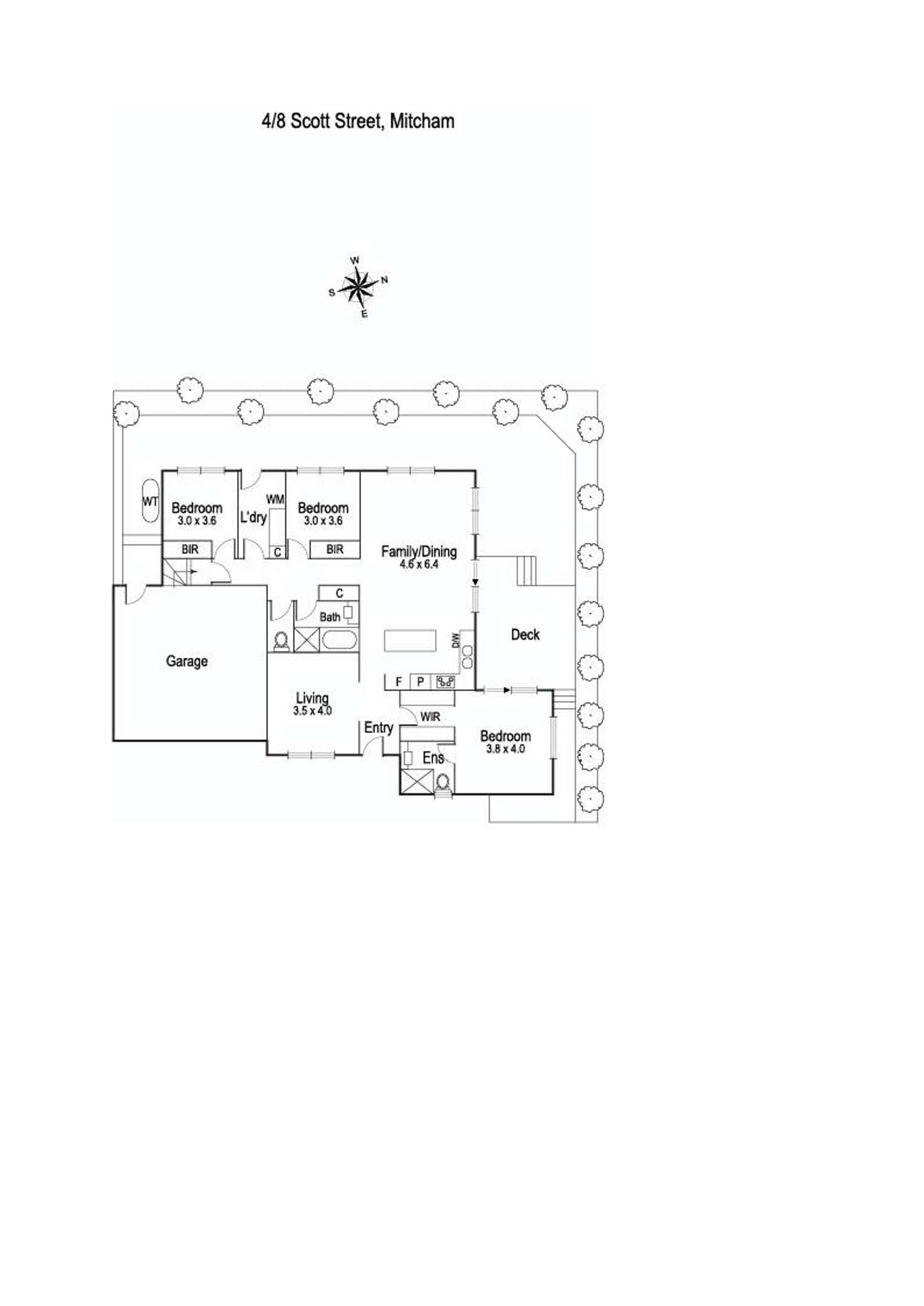 Floorplan of Homely townhouse listing, 4/8 Scott Street, Mitcham VIC 3132