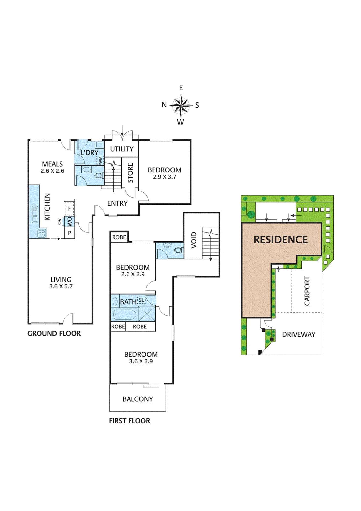 Floorplan of Homely townhouse listing, 5/8 Via Media, Box Hill VIC 3128