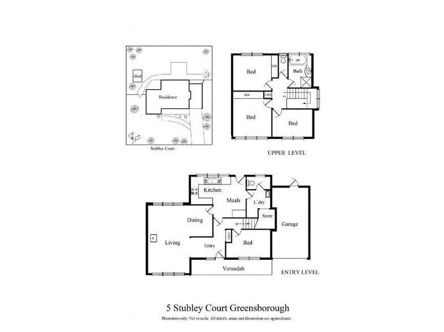 Floorplan of Homely house listing, 5 Stubley Court, Greensborough VIC 3088