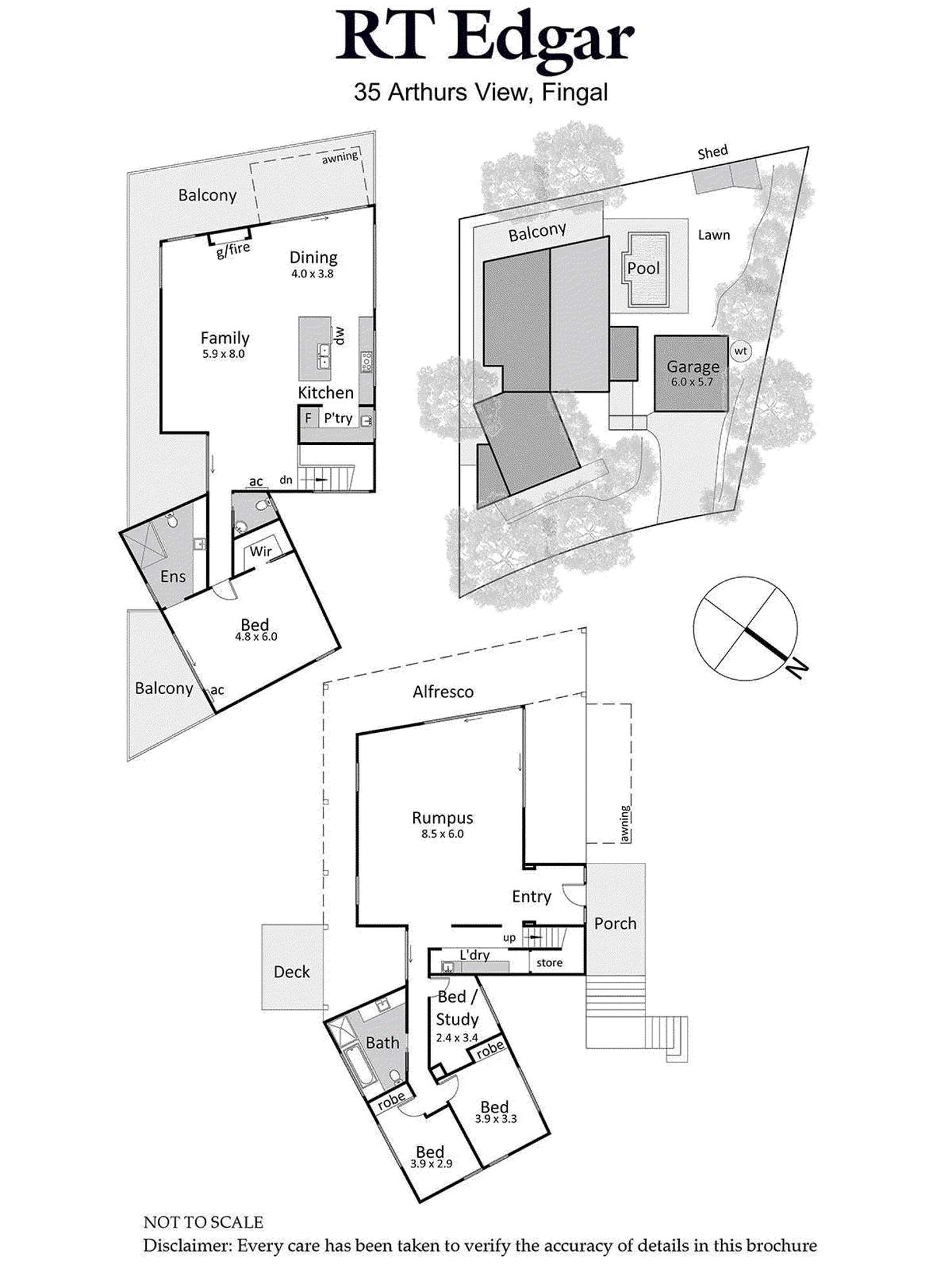 Floorplan of Homely house listing, 35 Arthurs View, Fingal VIC 3939
