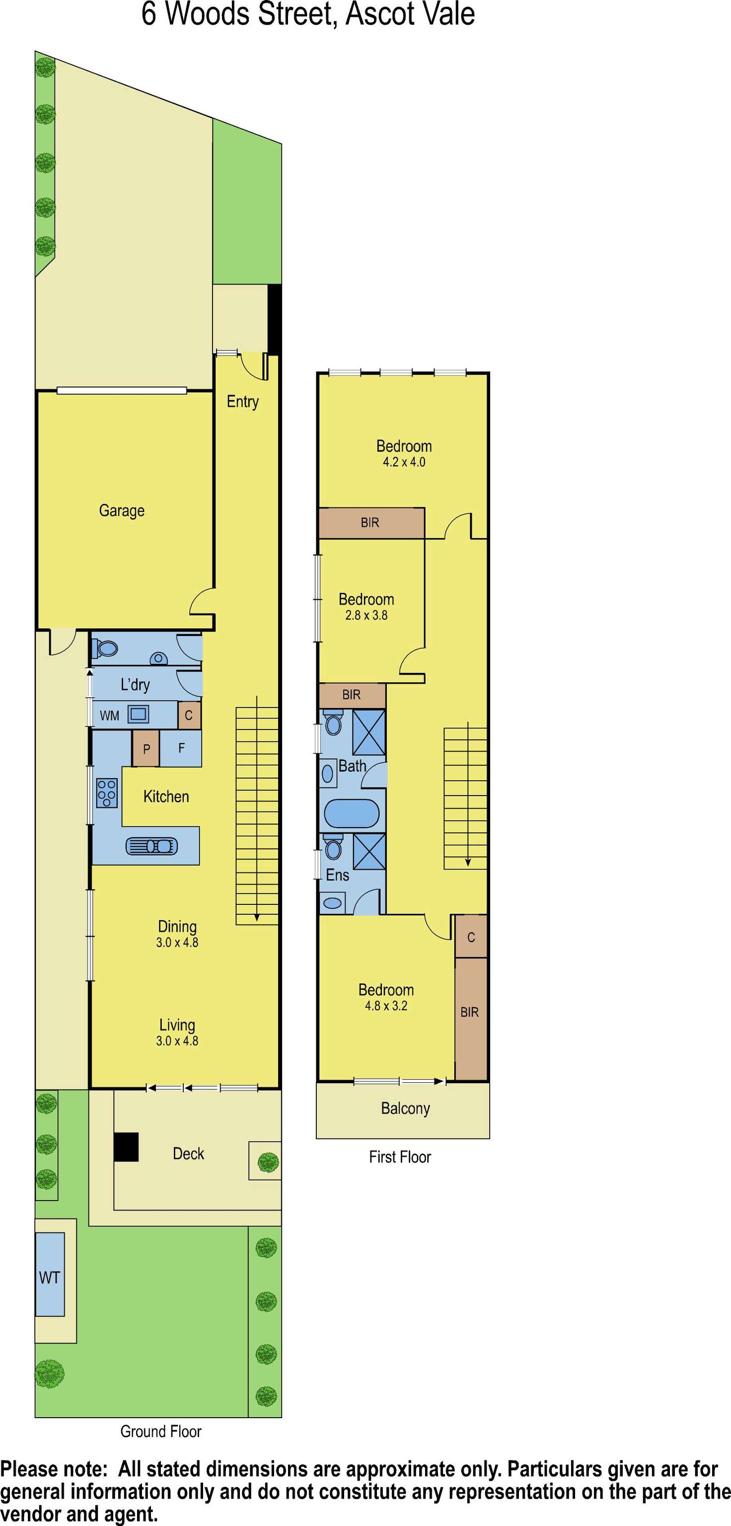 Floorplan of Homely townhouse listing, 6 Woods Street, Ascot Vale VIC 3032