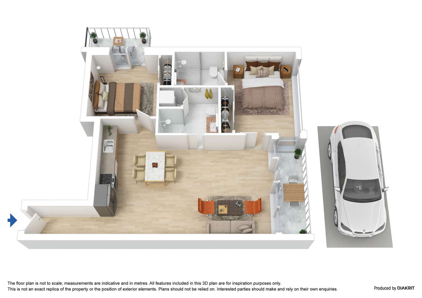 Floorplan of Homely apartment listing, 3707/601 Little Lonsdale Street, Melbourne VIC 3000