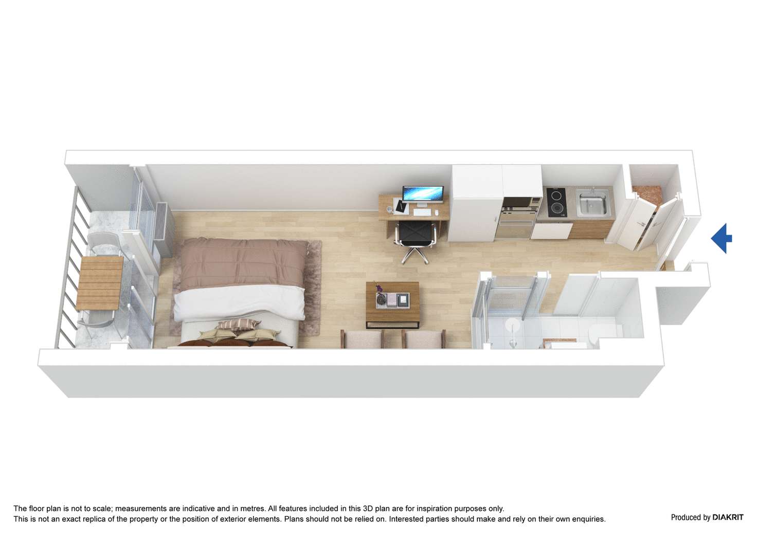 Floorplan of Homely apartment listing, 1011/181 ABeckett Street, Melbourne VIC 3000