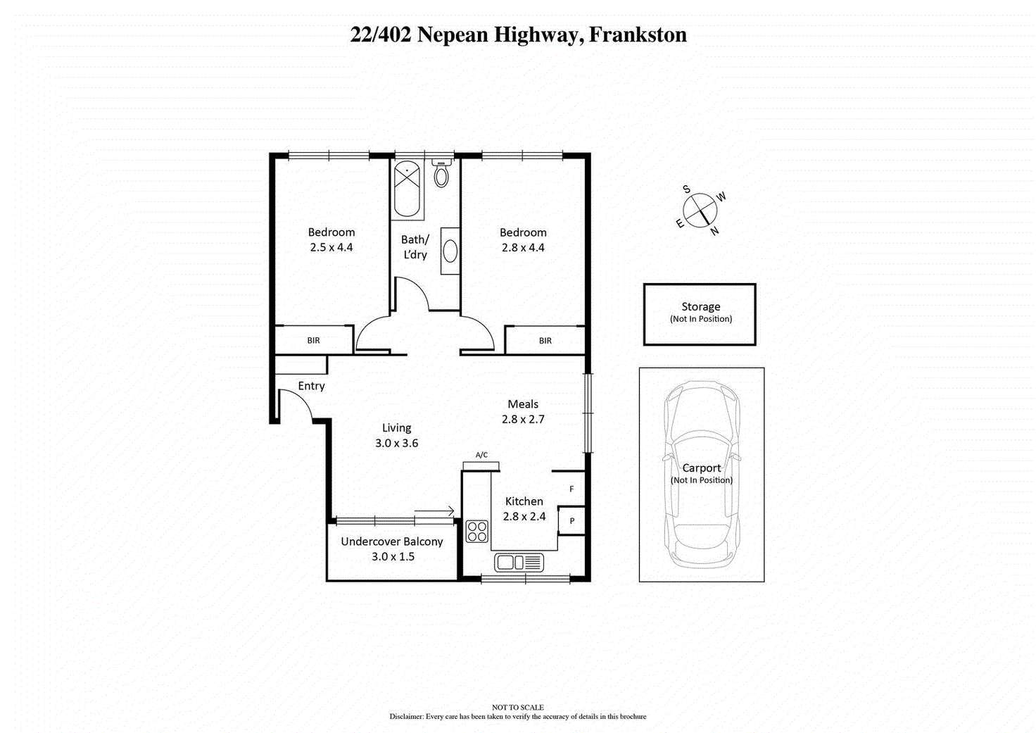 Floorplan of Homely apartment listing, 22/402 Nepean Highway, Frankston VIC 3199