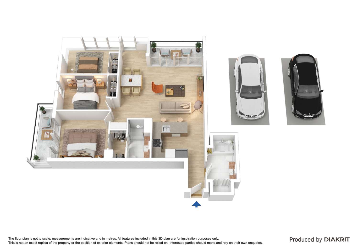 Floorplan of Homely apartment listing, 2209/63 Whiteman Street, Southbank VIC 3006