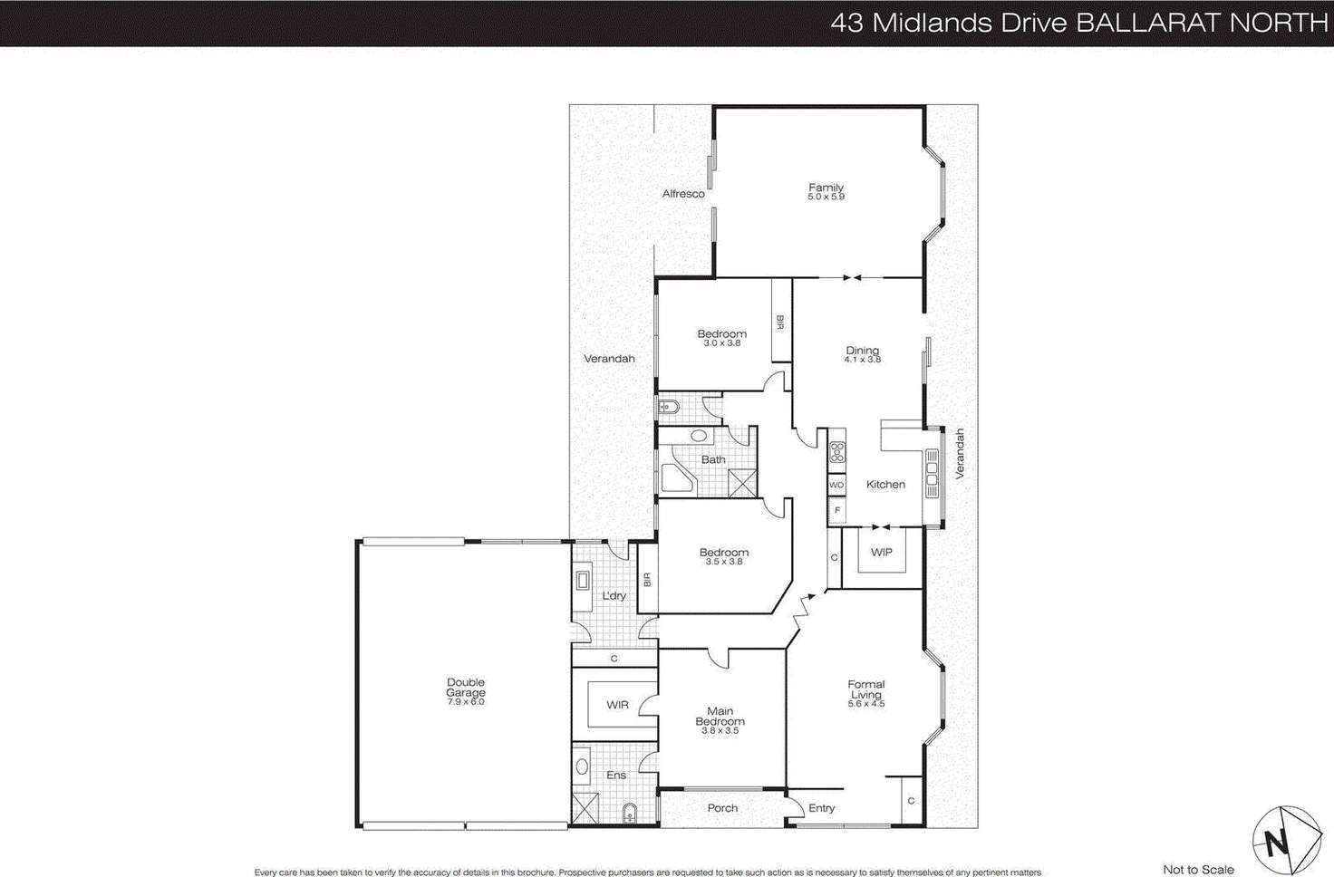 Floorplan of Homely house listing, 43 Midlands Drive, Ballarat North VIC 3350